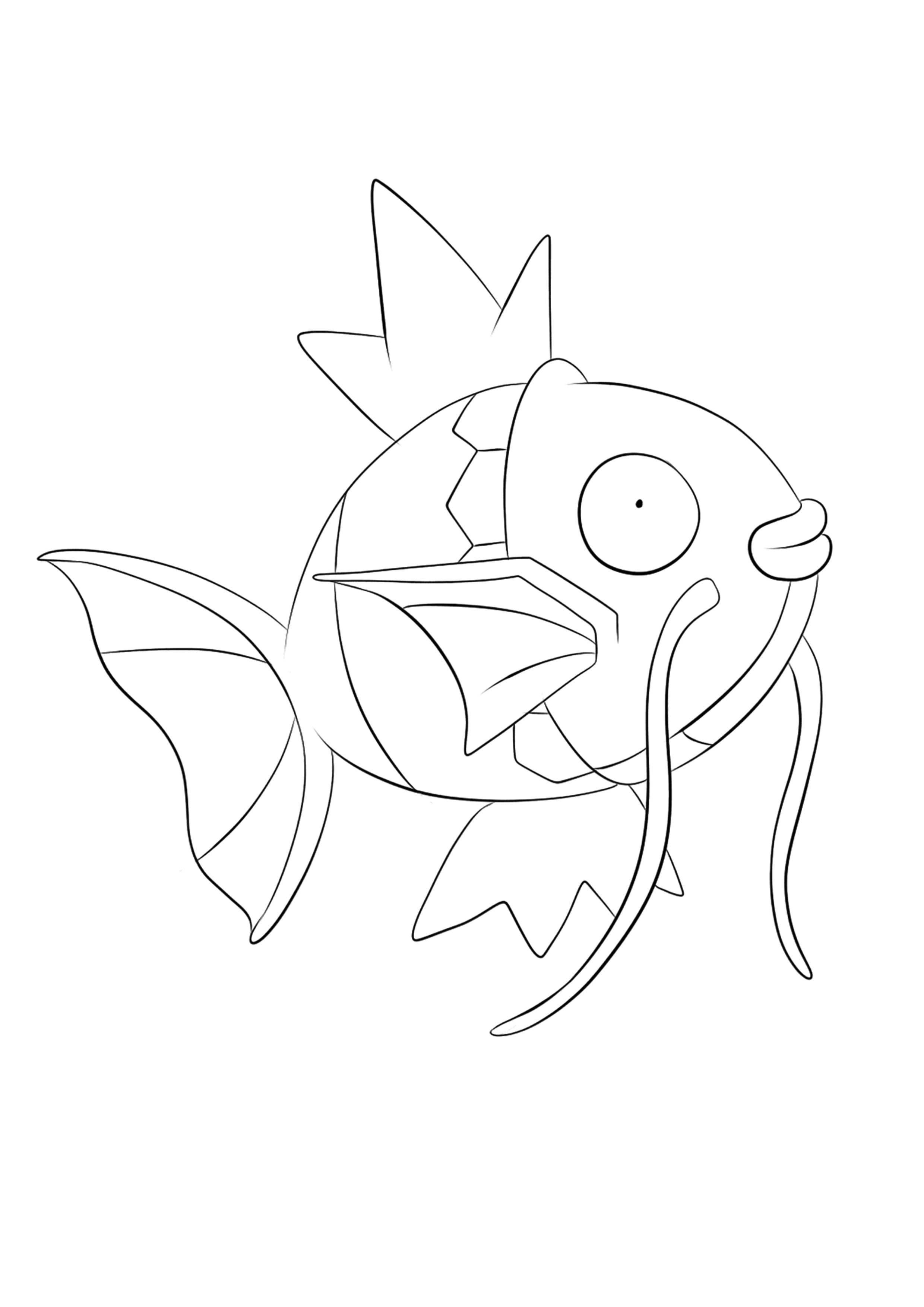 Magikarp coloring page (A4) to print