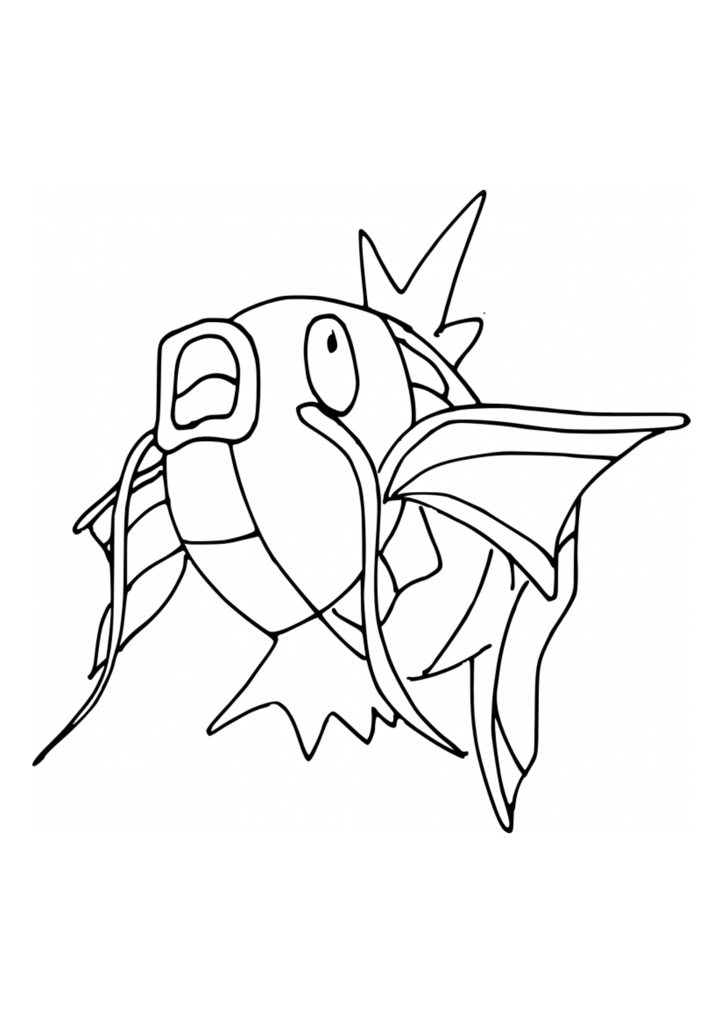 Magikarp coloring page (A4) to print