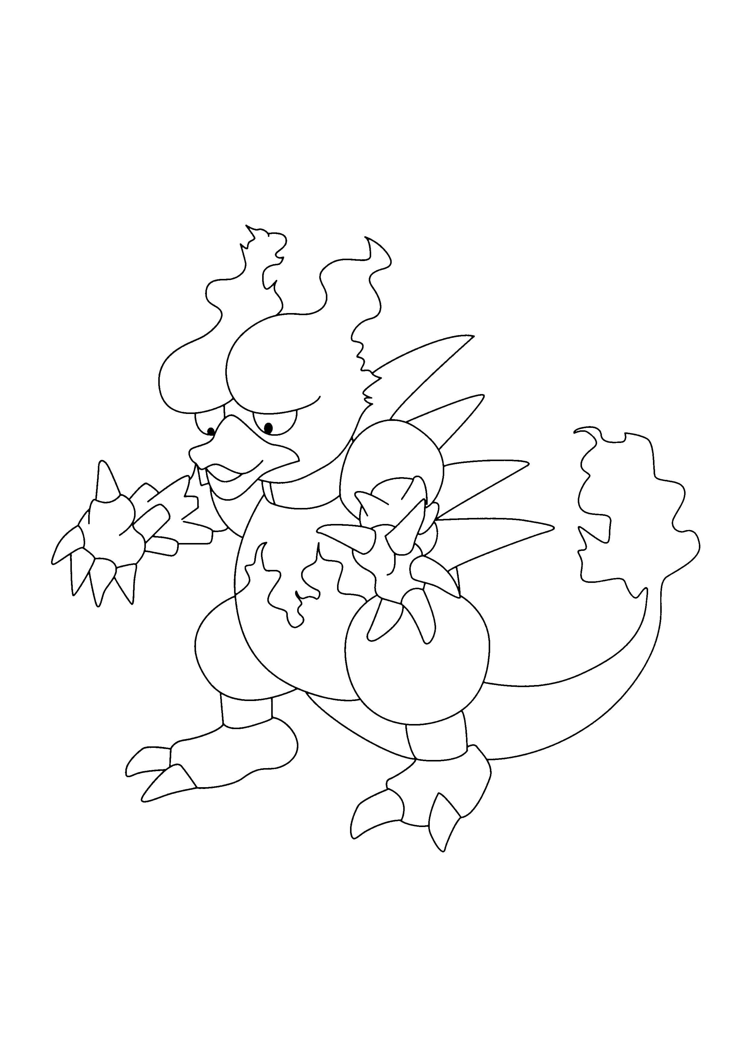Magmar coloring page (A4) to print