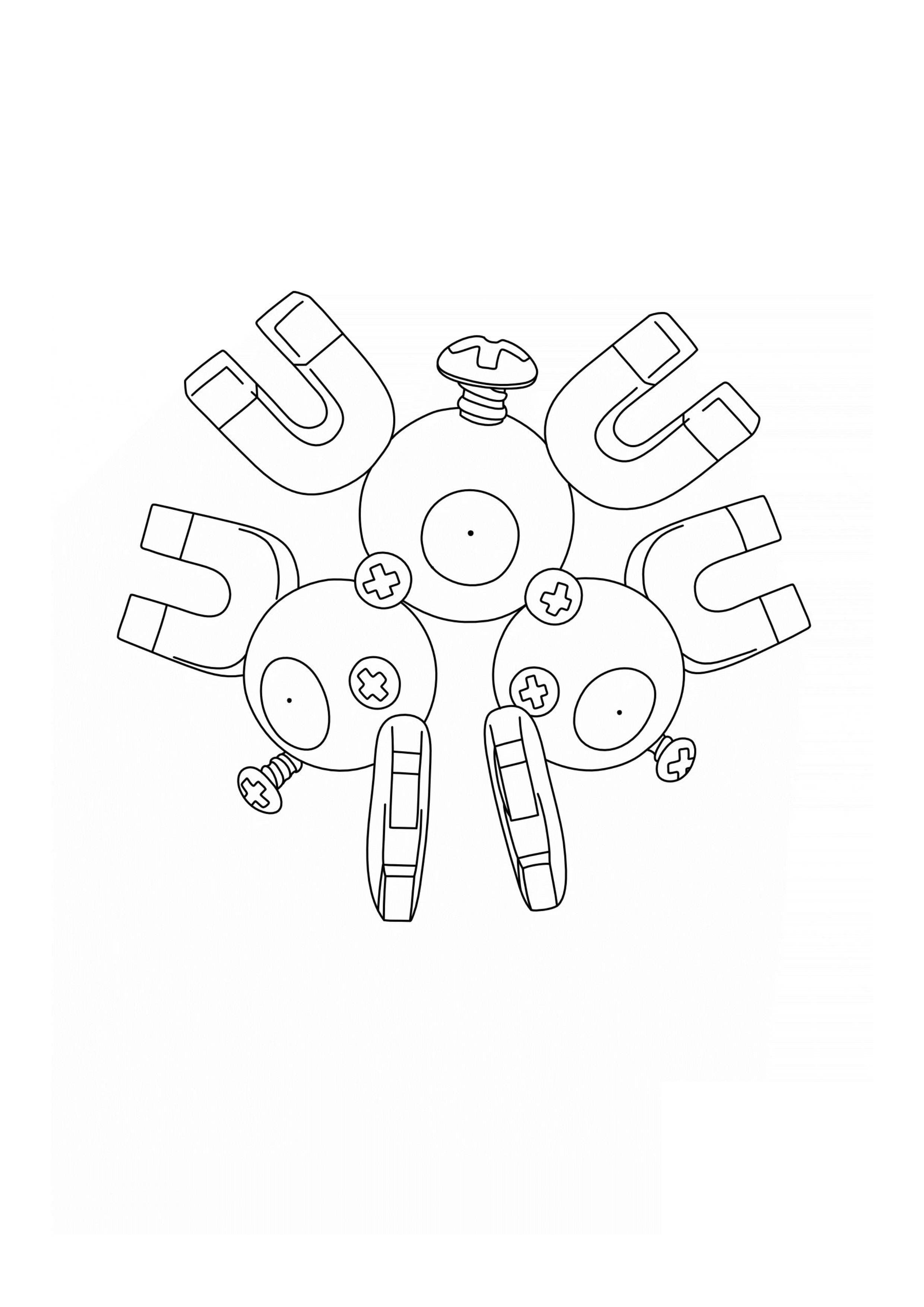 Magneton coloring page (A4) to print