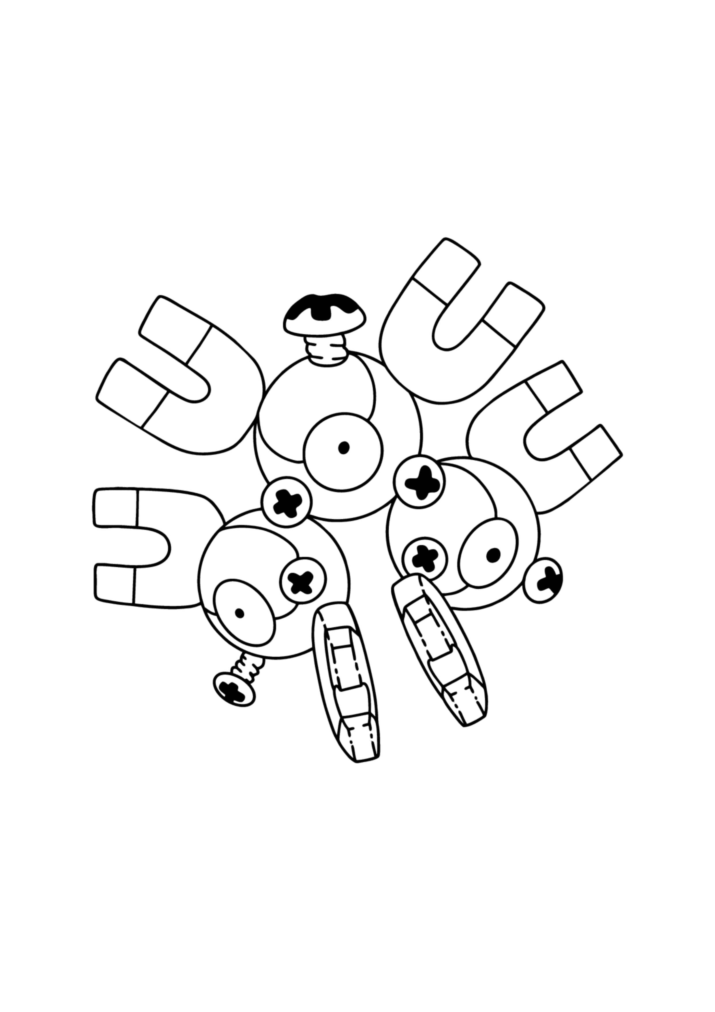 Magneton coloring page (A4) to print