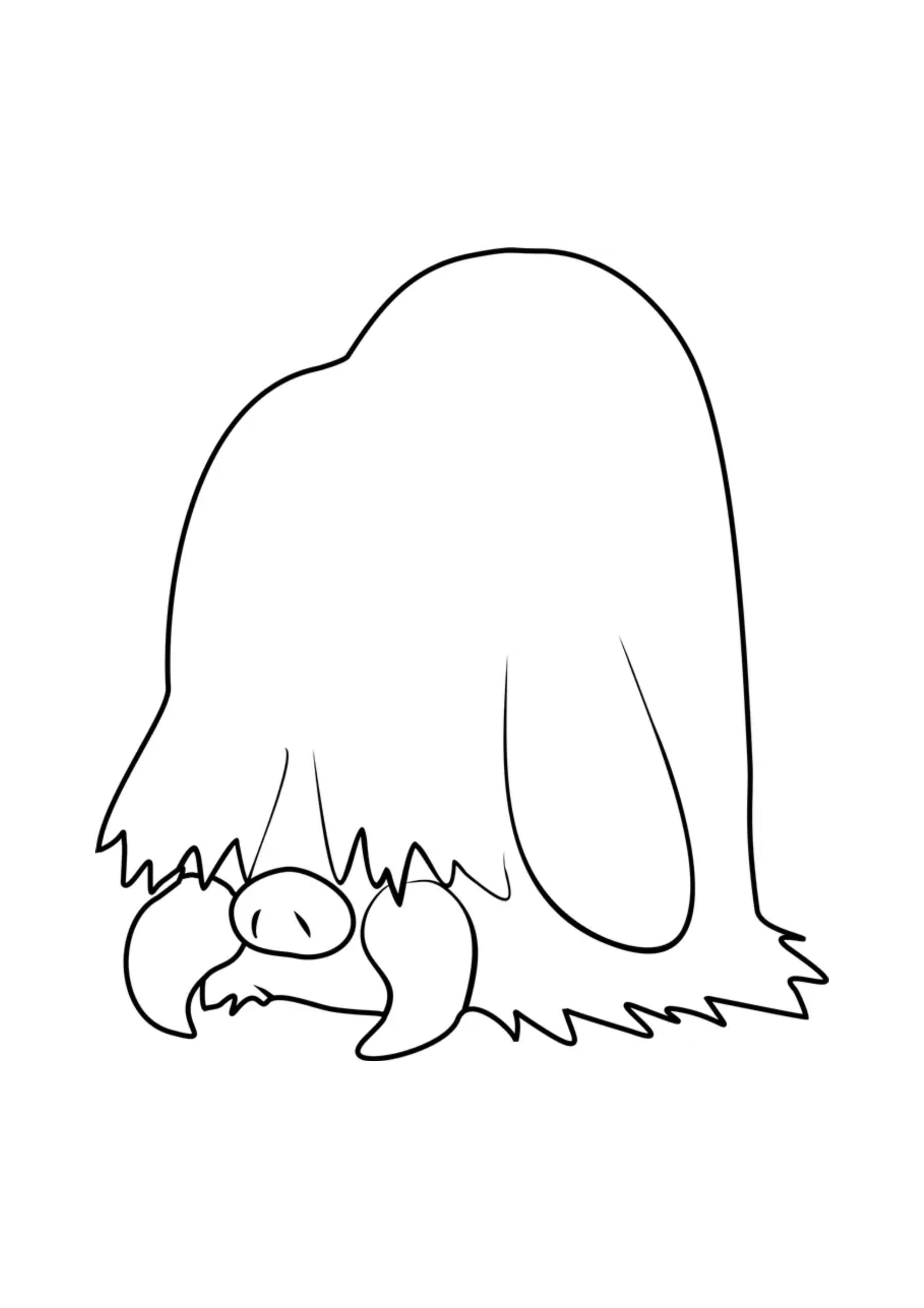 Mamoswine coloring page (A4) to print