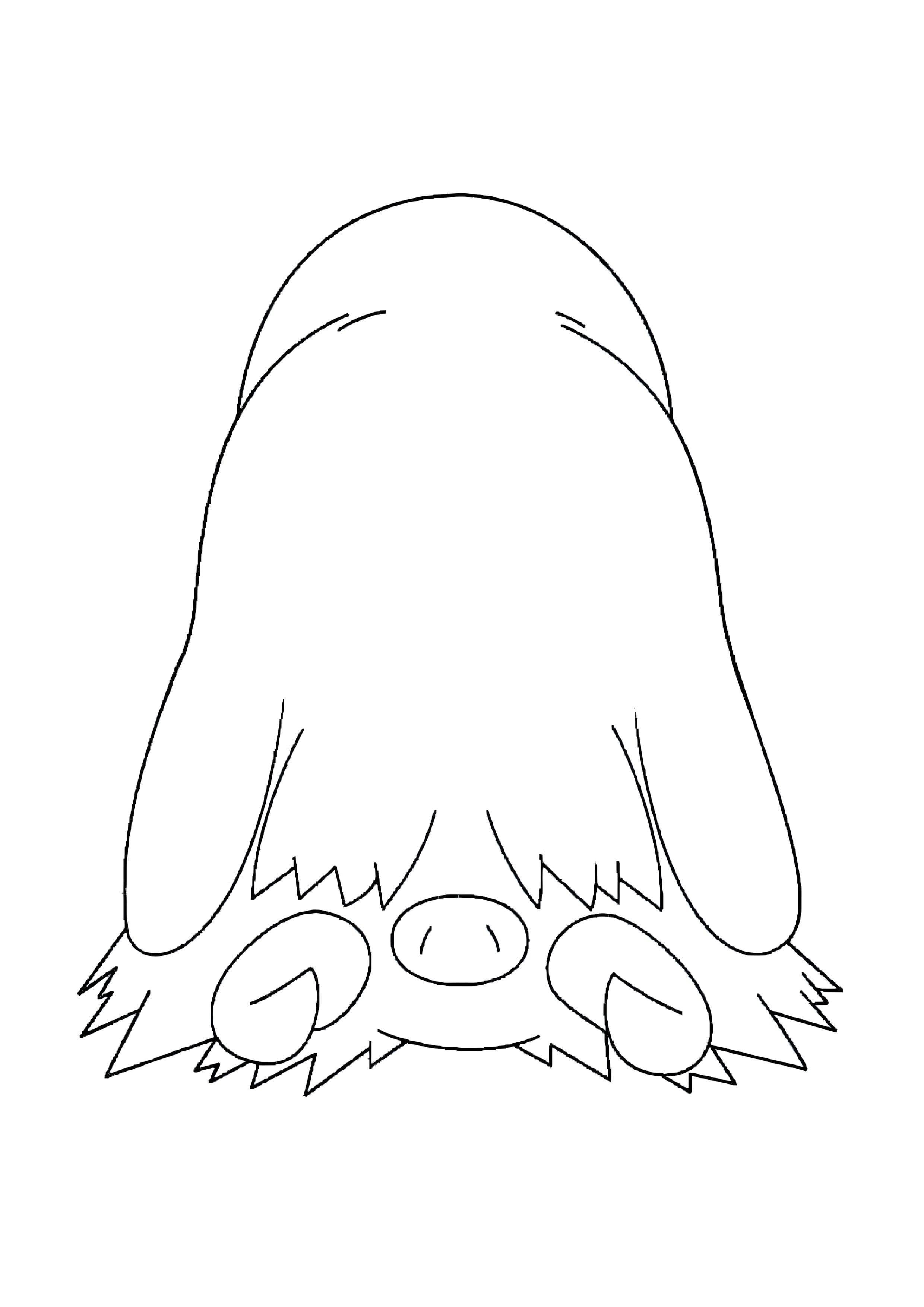 Mamoswine coloring page (A4) to print