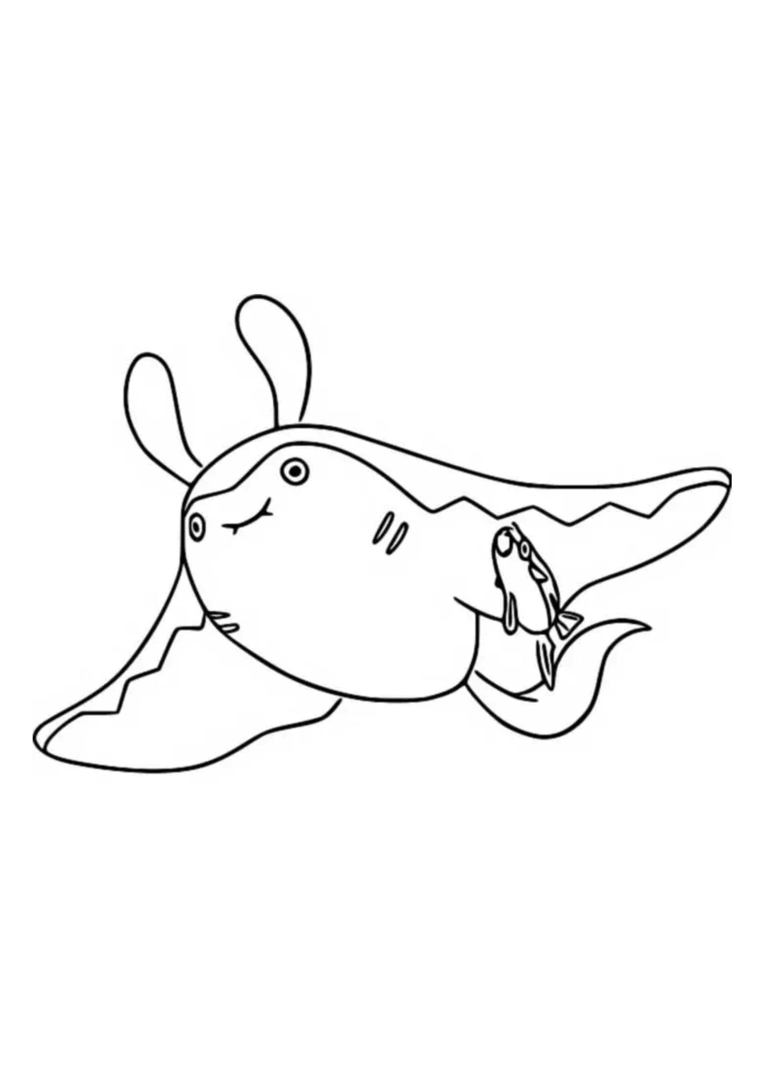 Mantine coloring page (A4) to print
