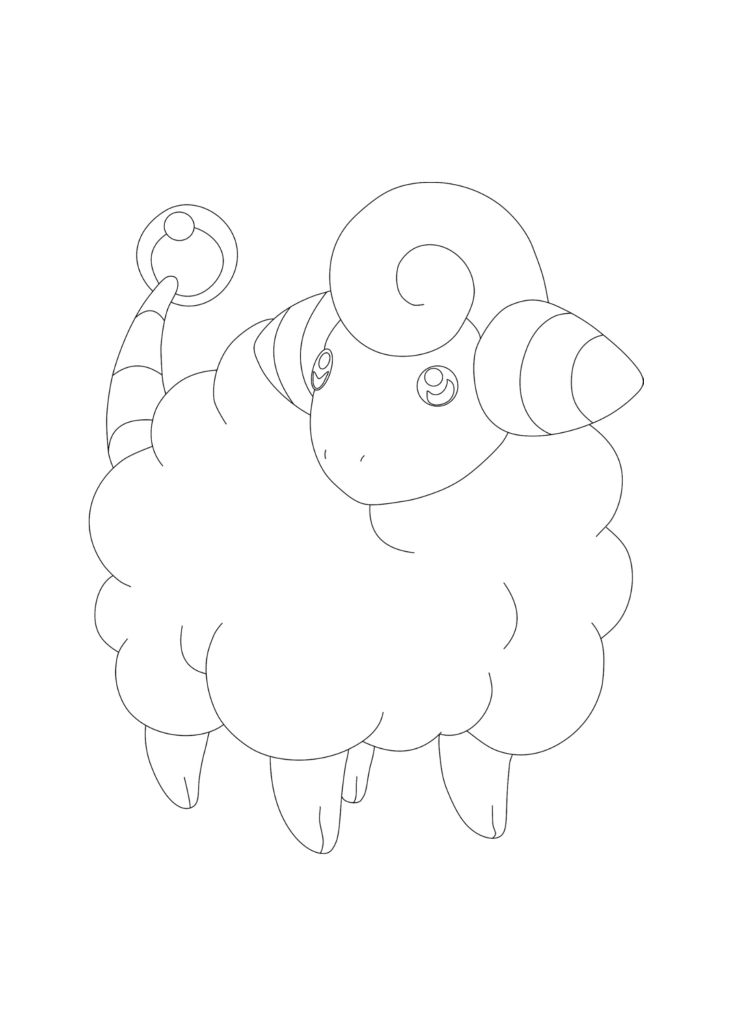 Mareep coloring page (A4) to print