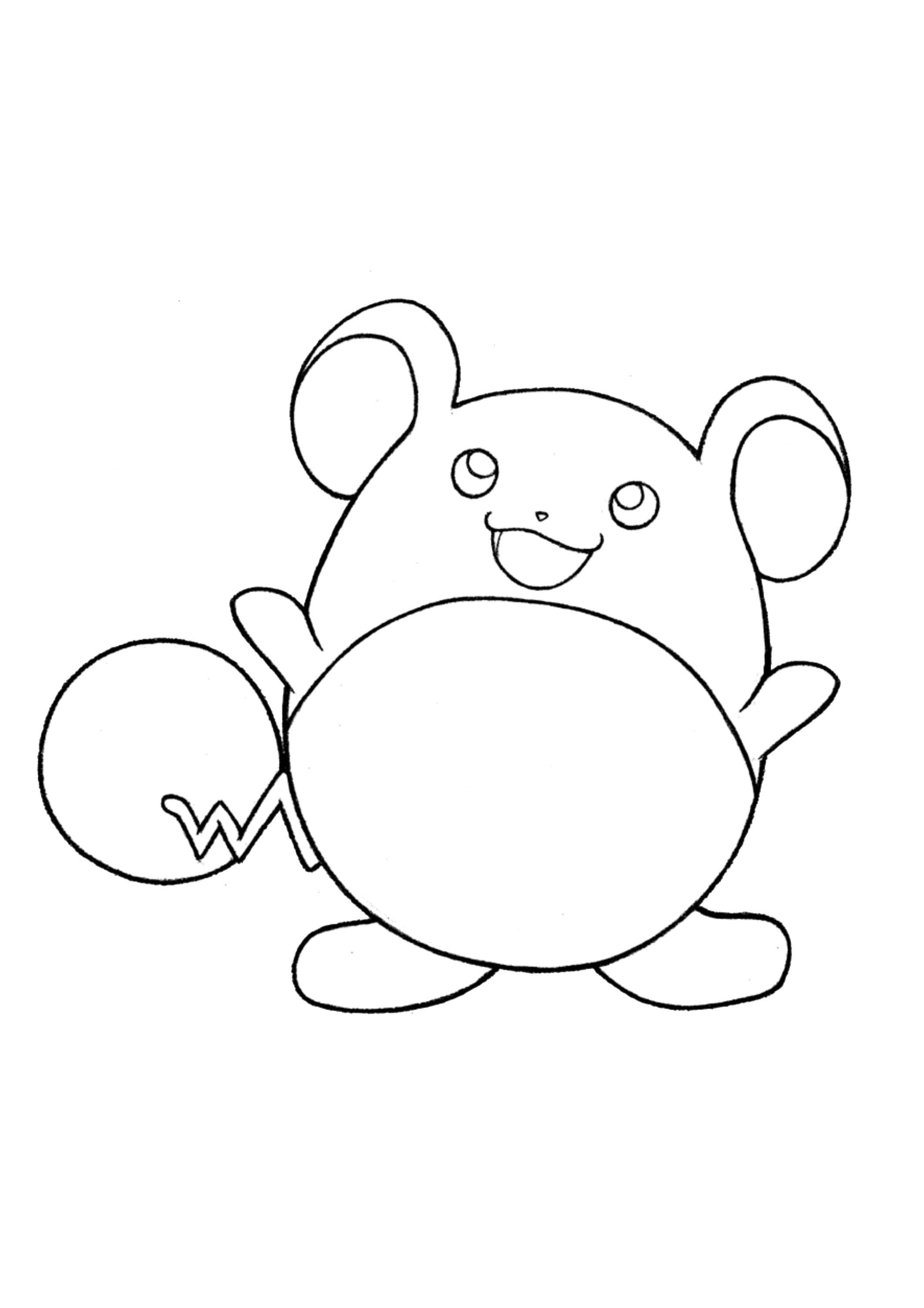 Marill coloring page (A4) to print