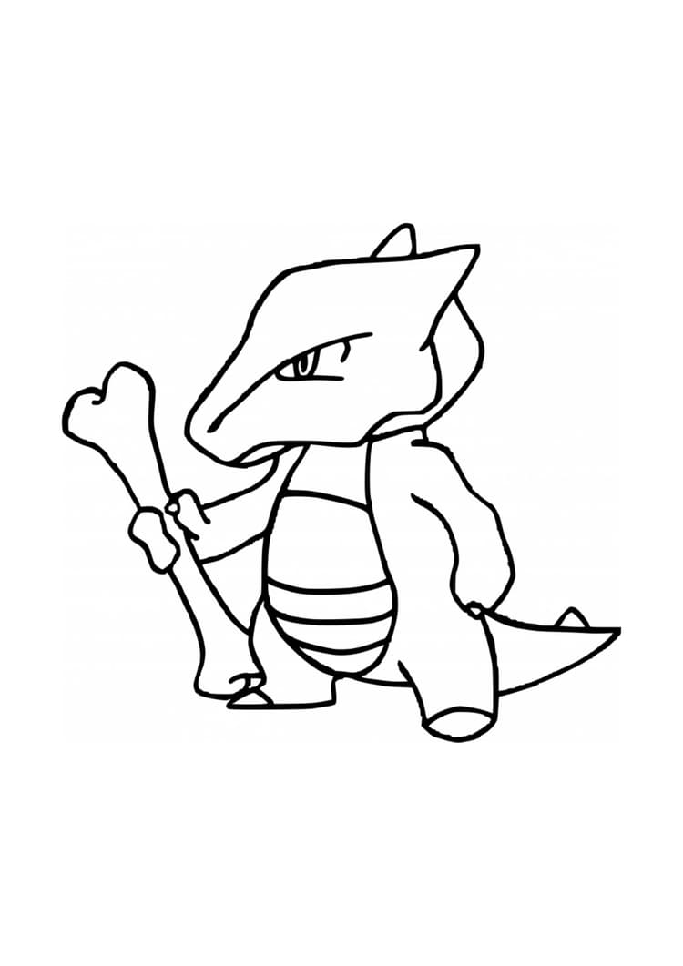Marowak coloring page (A4) to print