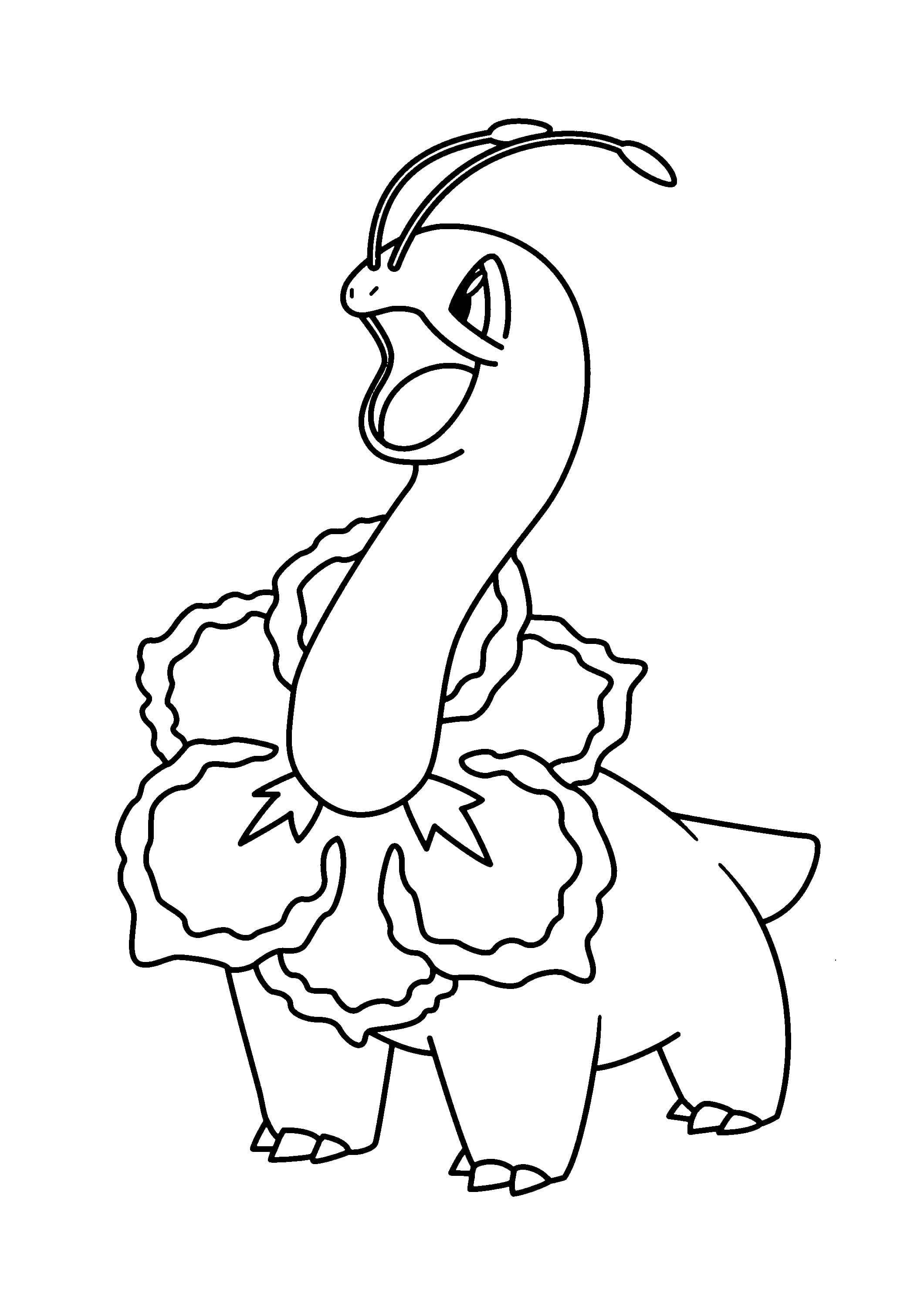 Meganium coloring page (A4) to print