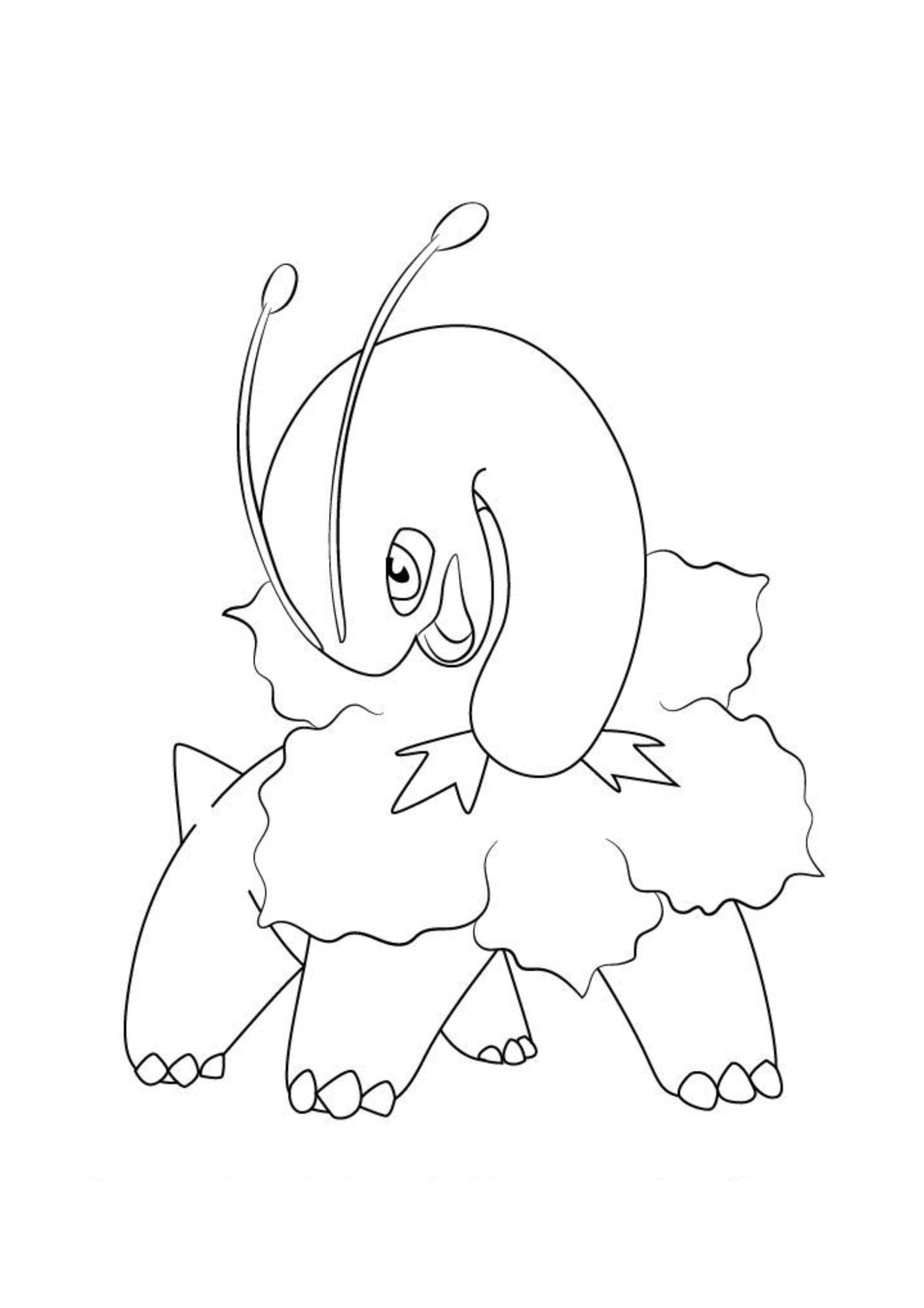 Meganium coloring page (A4) to print