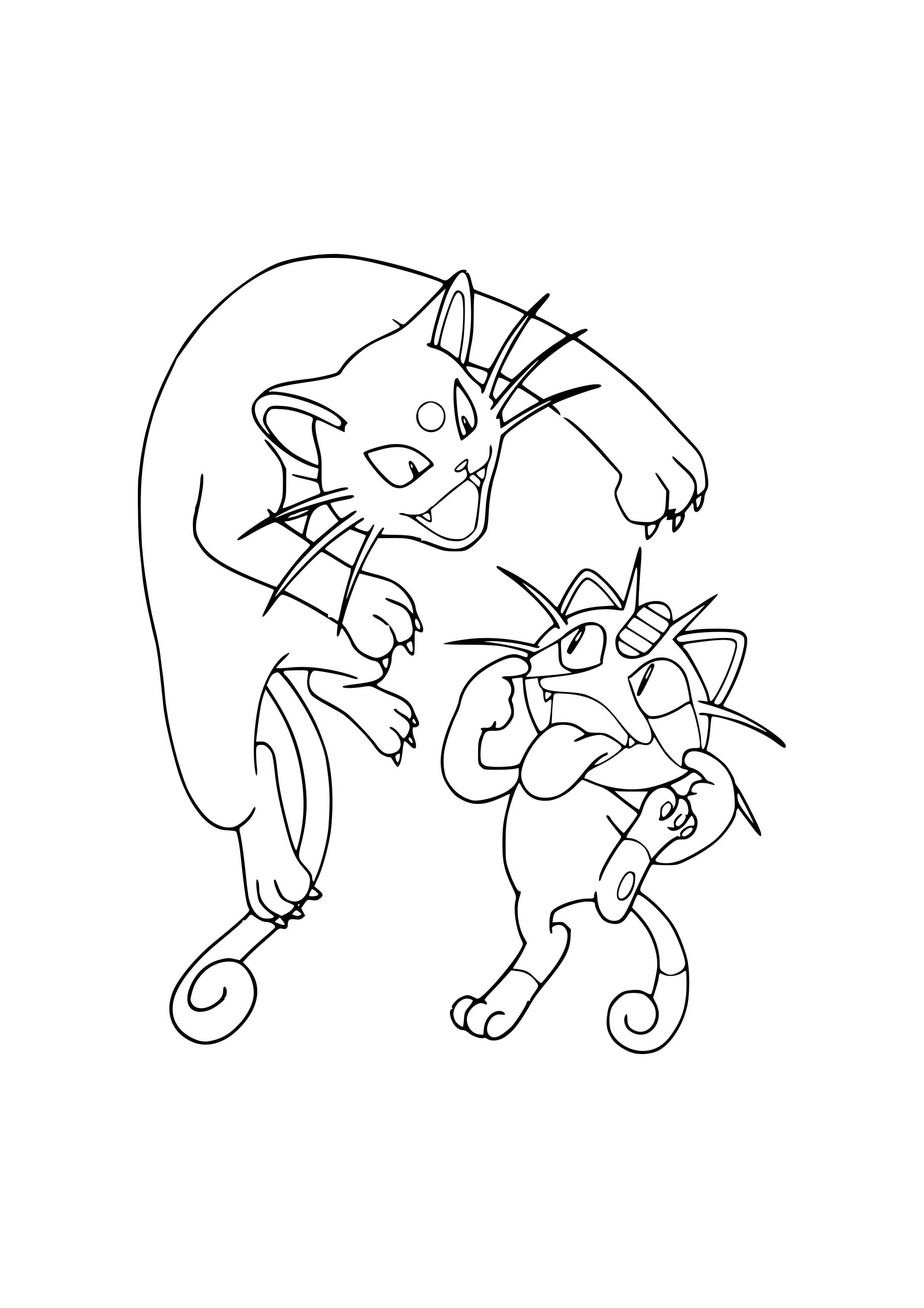 Meowth coloring page (A4) to print