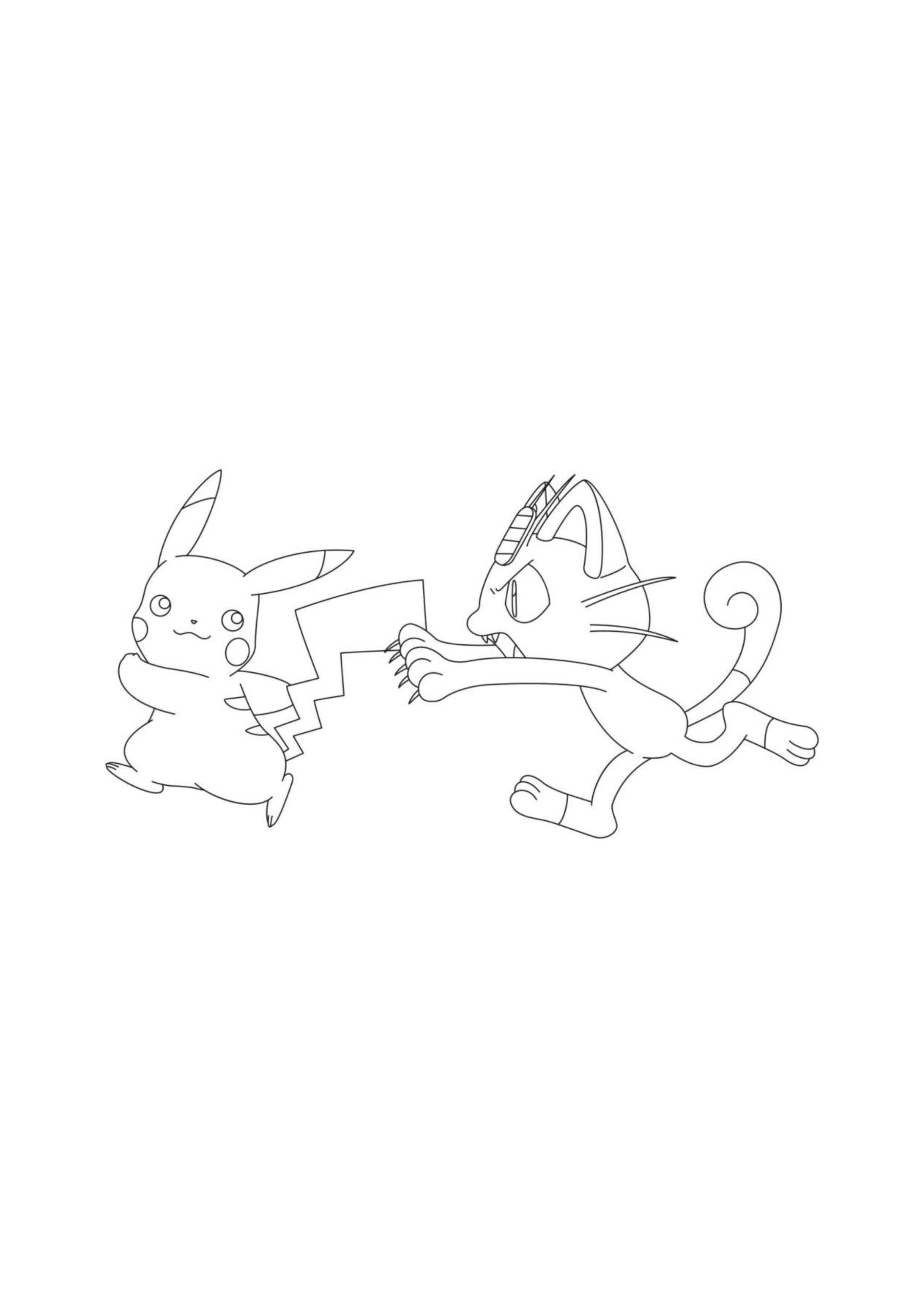 Meowth coloring page (A4) to print