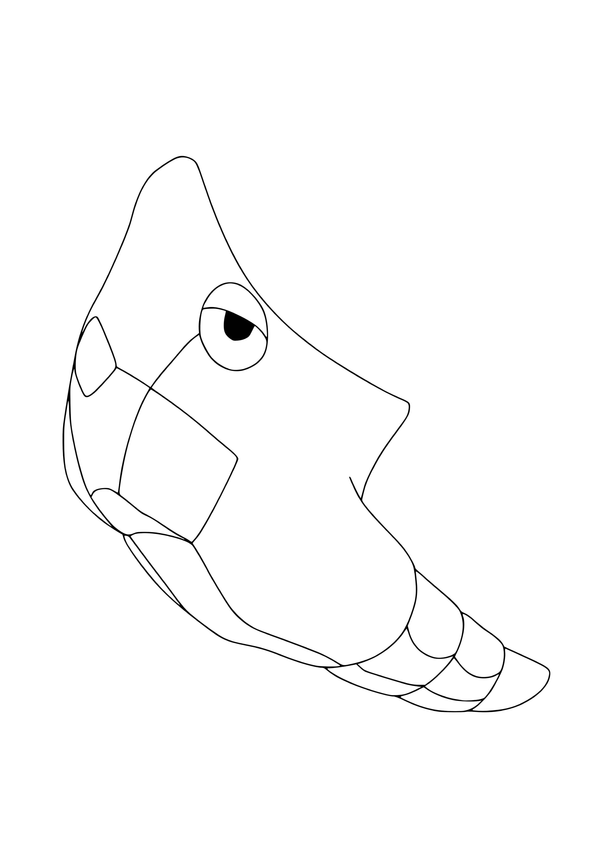 Metapod coloring page (A4) to print