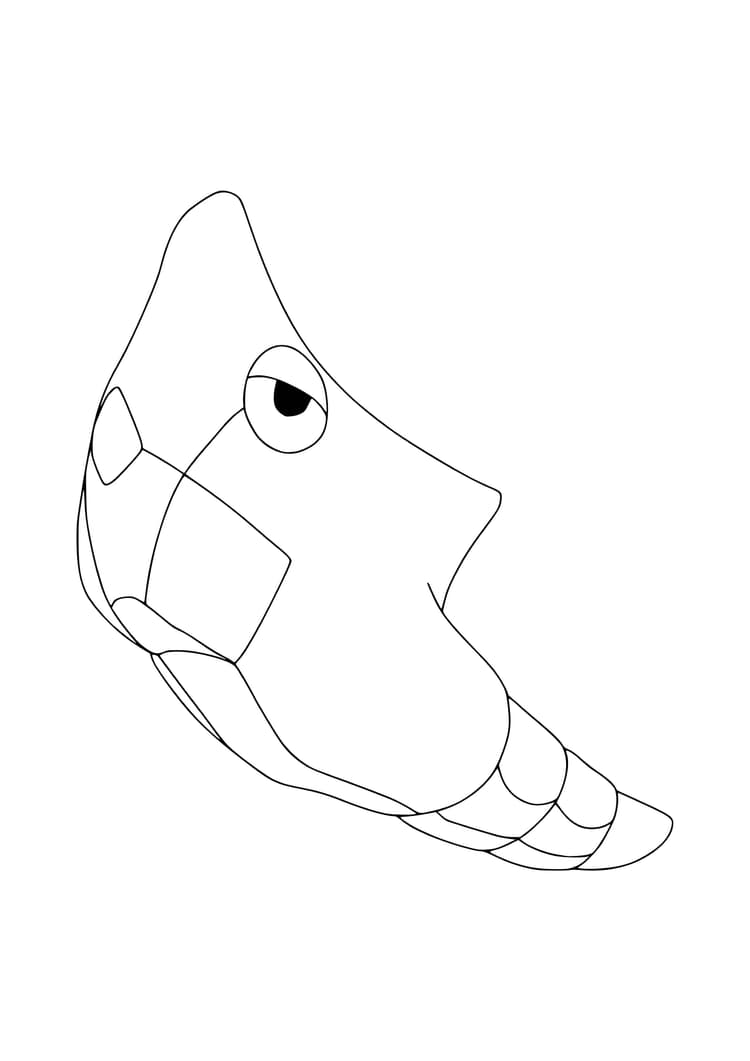 Metapod coloring page (A4) to print