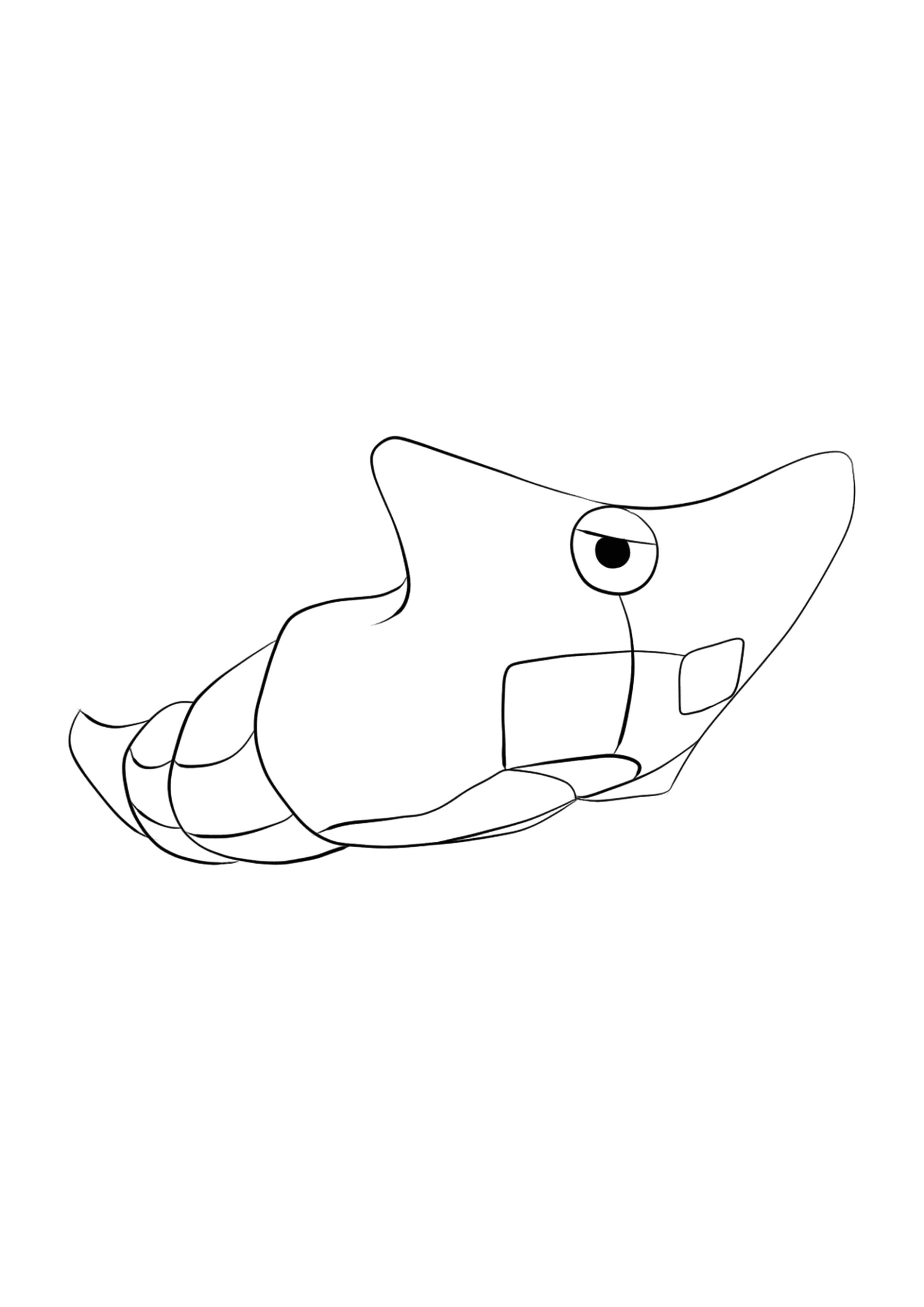 Metapod coloring page (A4) to print