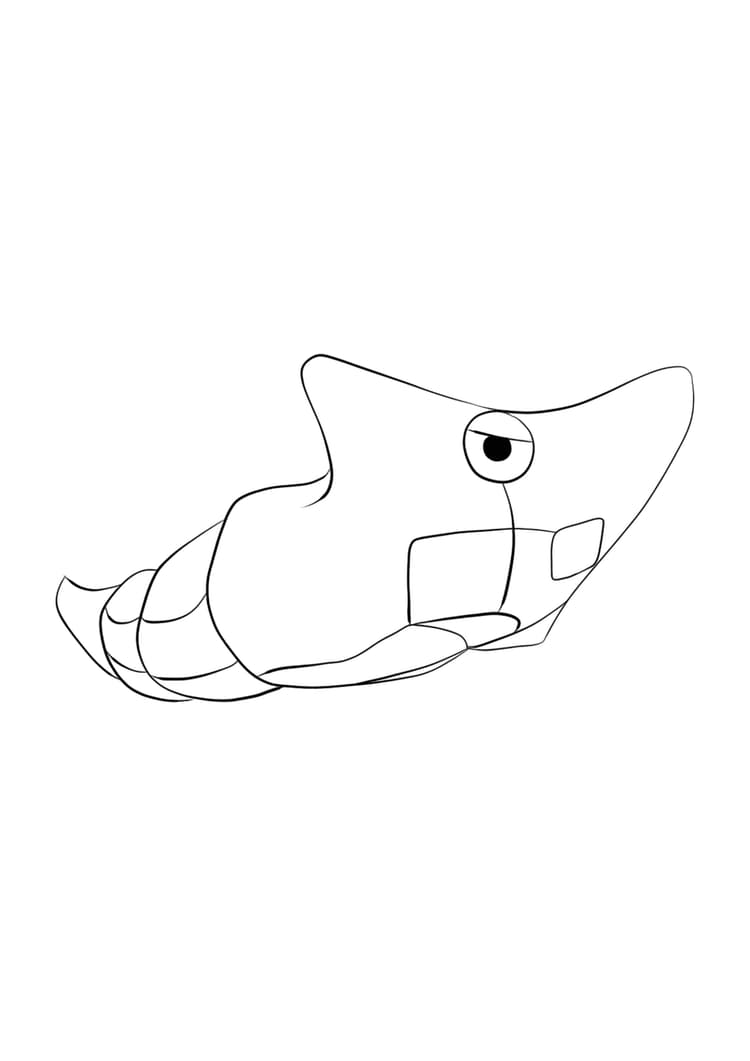 Metapod coloring page (A4) to print