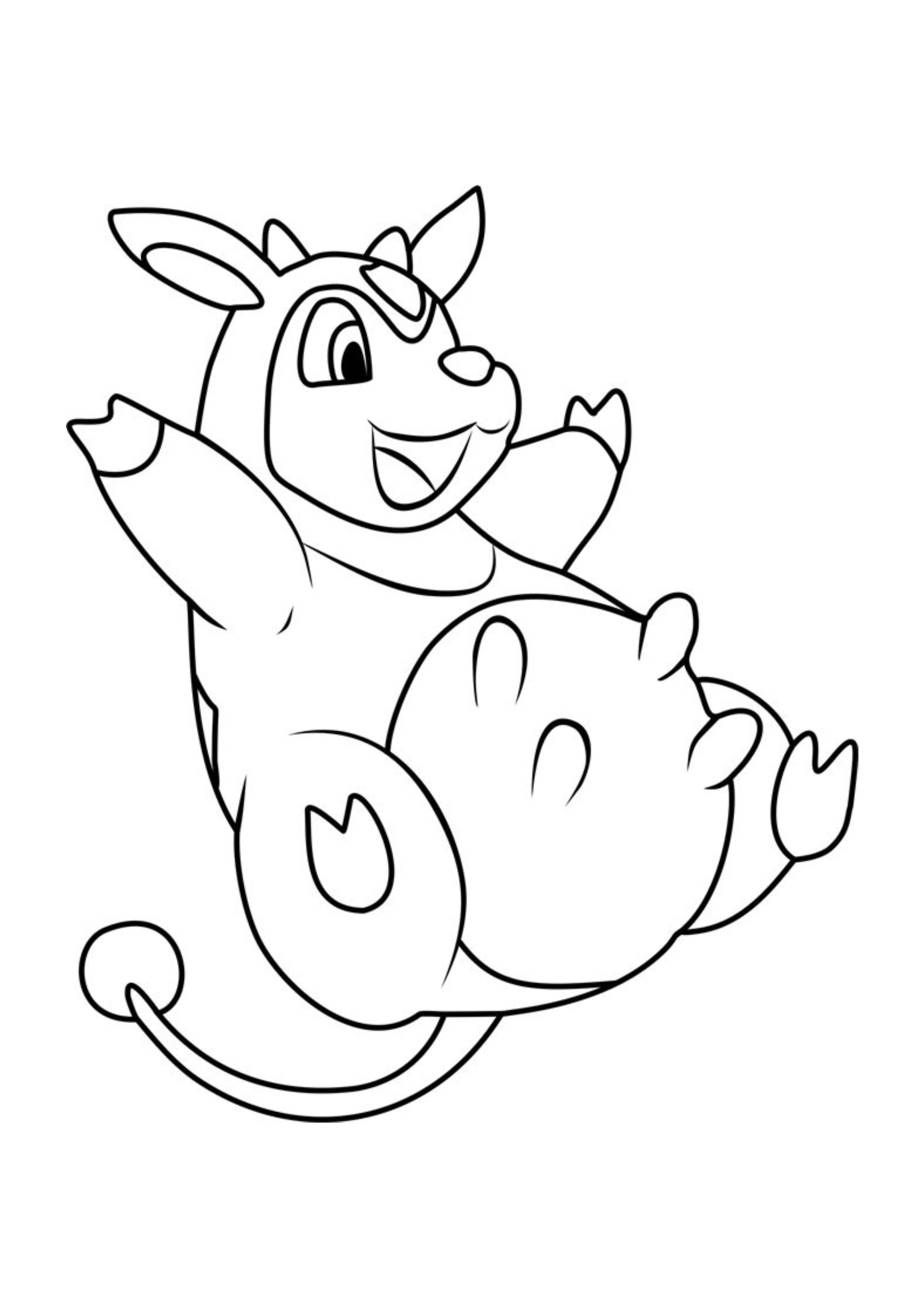 Miltank coloring page (A4) to print