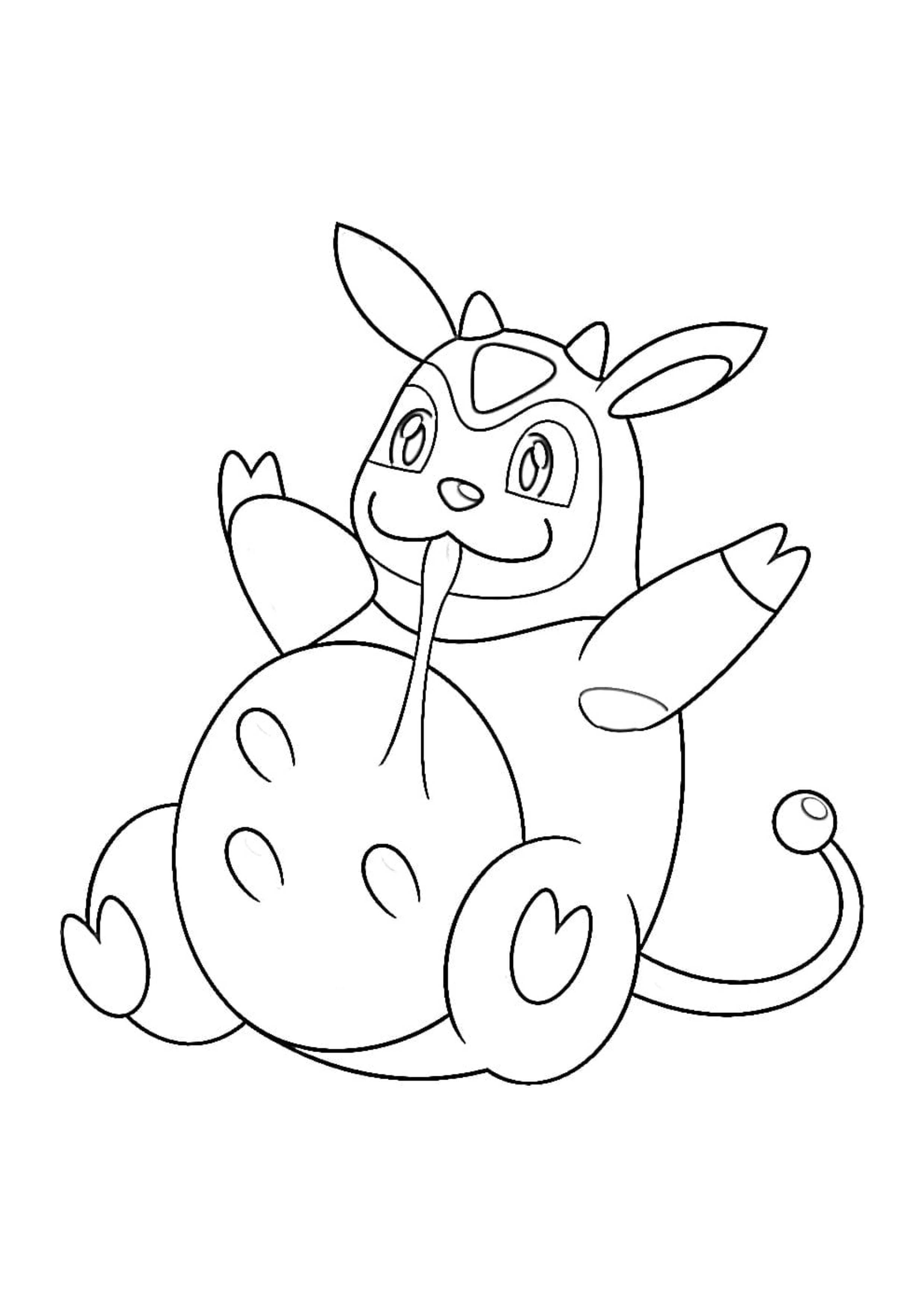 Miltank coloring page (A4) to print