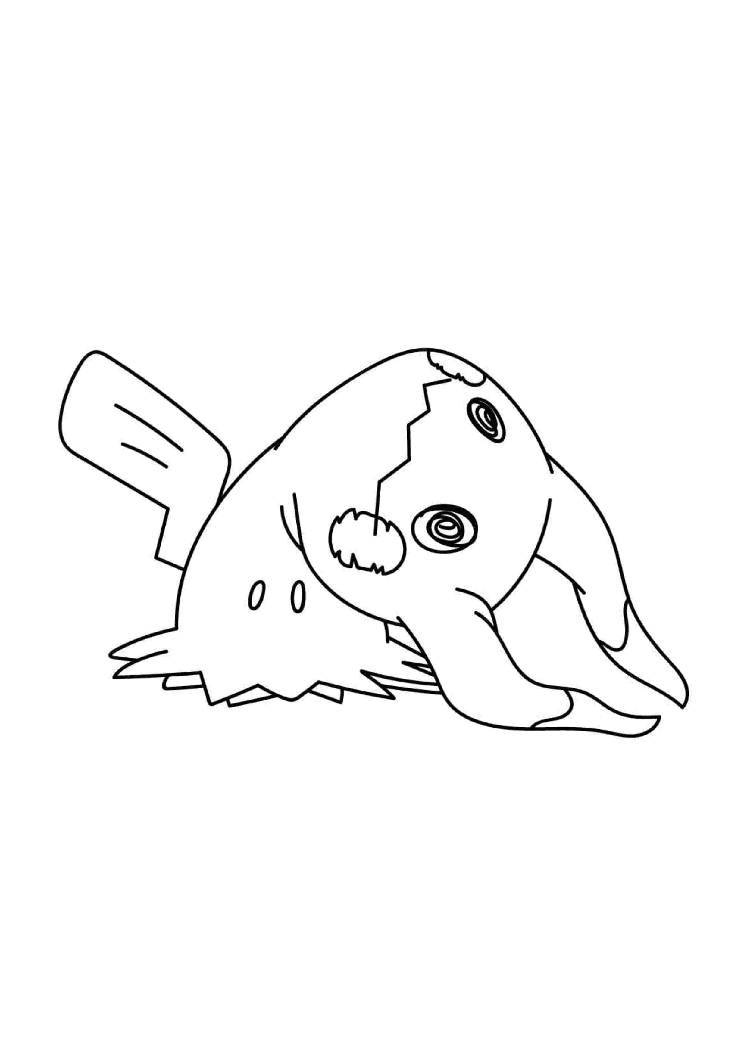 Mimikyu coloring page (A4) to print
