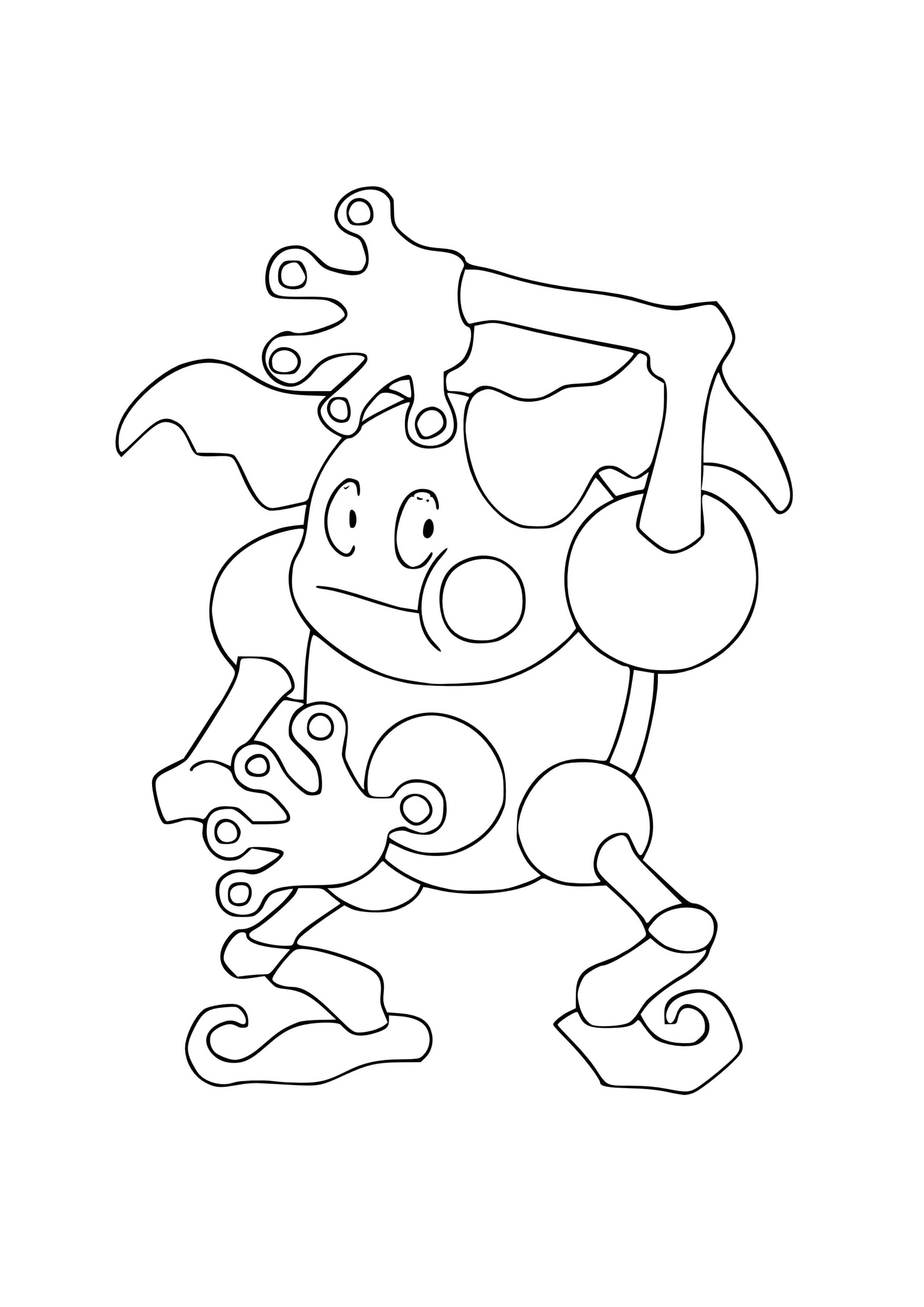 Mr. Mime coloring page (A4) to print