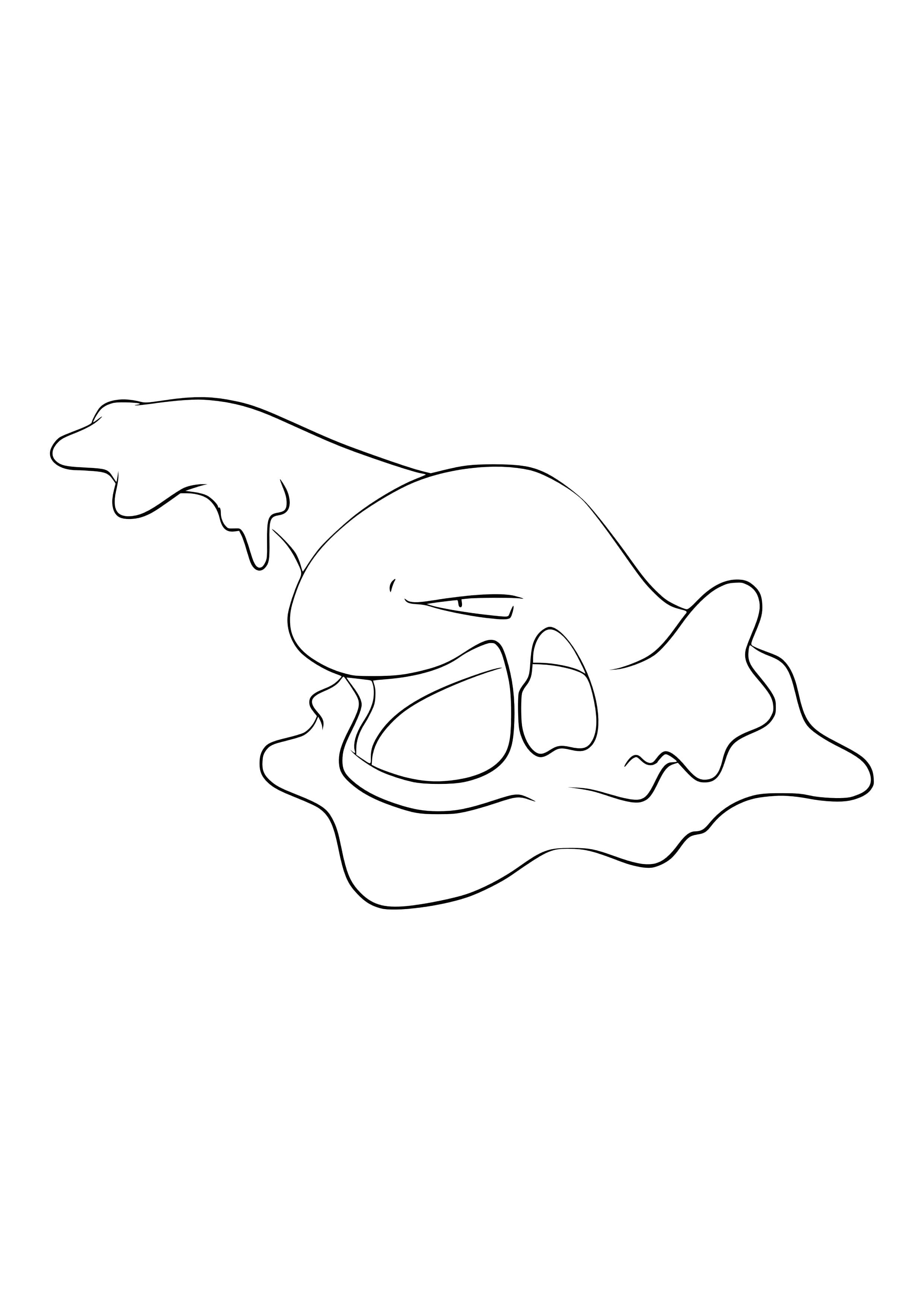Muk coloring page (A4) to print