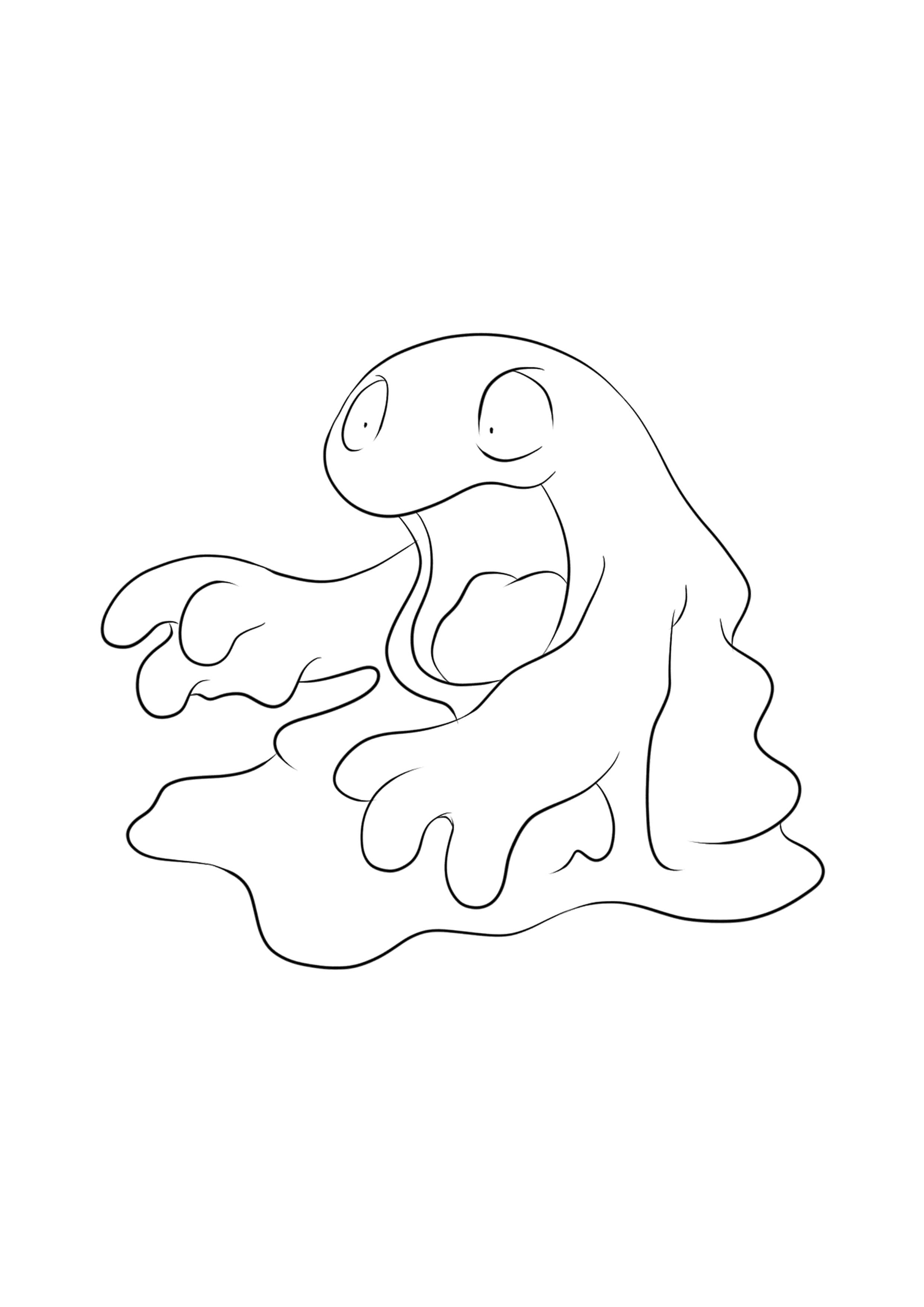 Muk coloring page (A4) to print