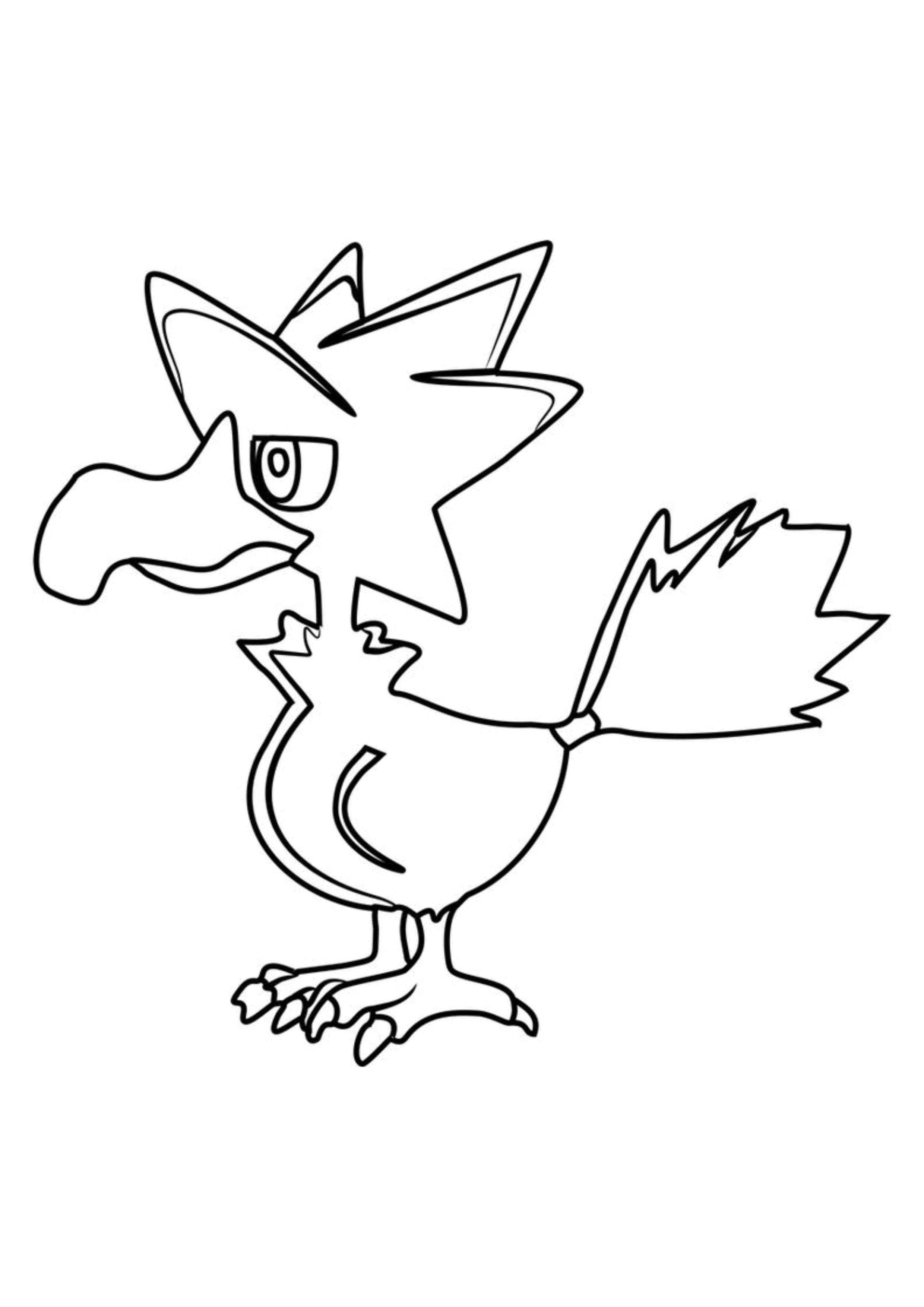 Murkrow coloring page (A4) to print