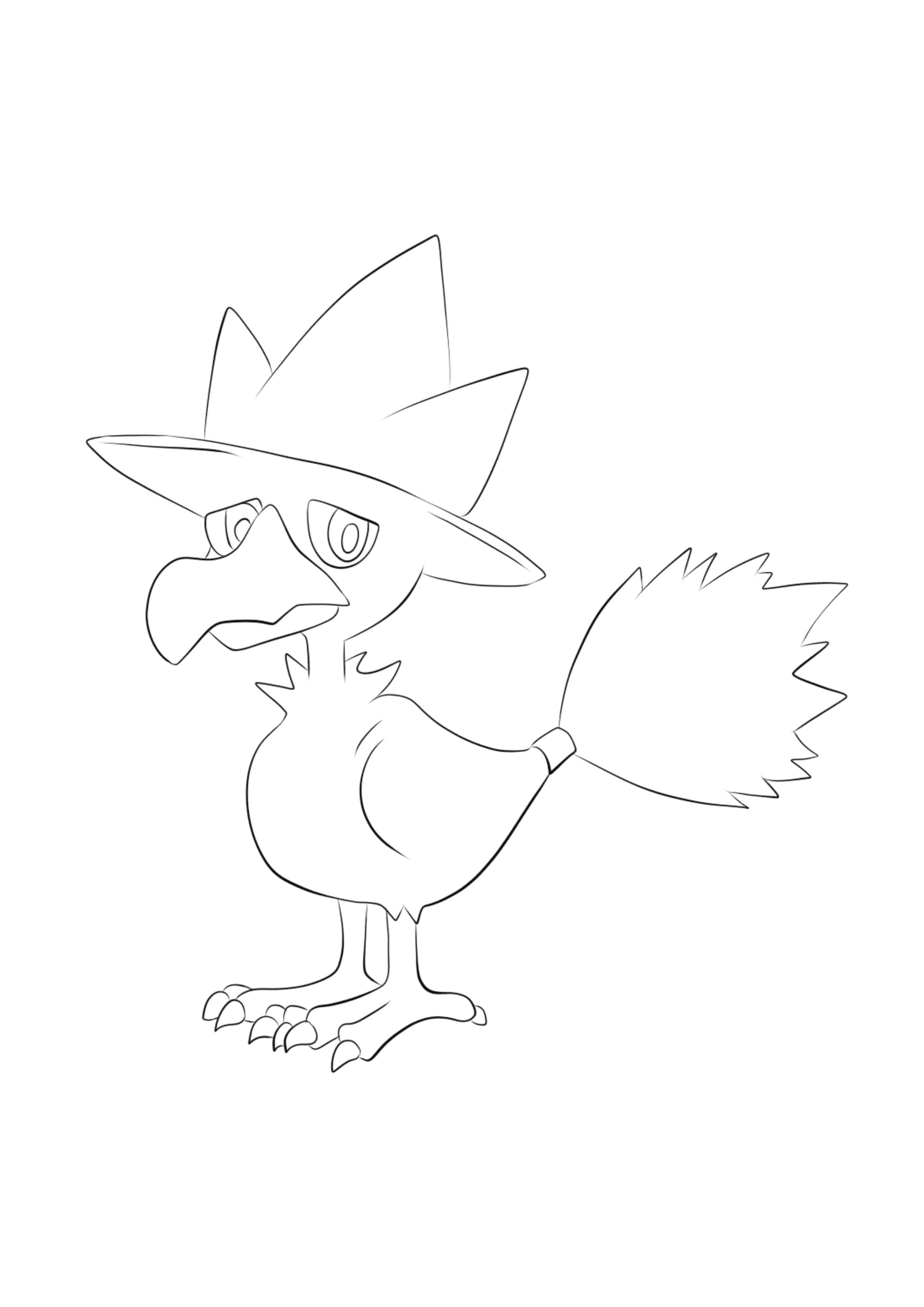 Murkrow coloring page (A4) to print