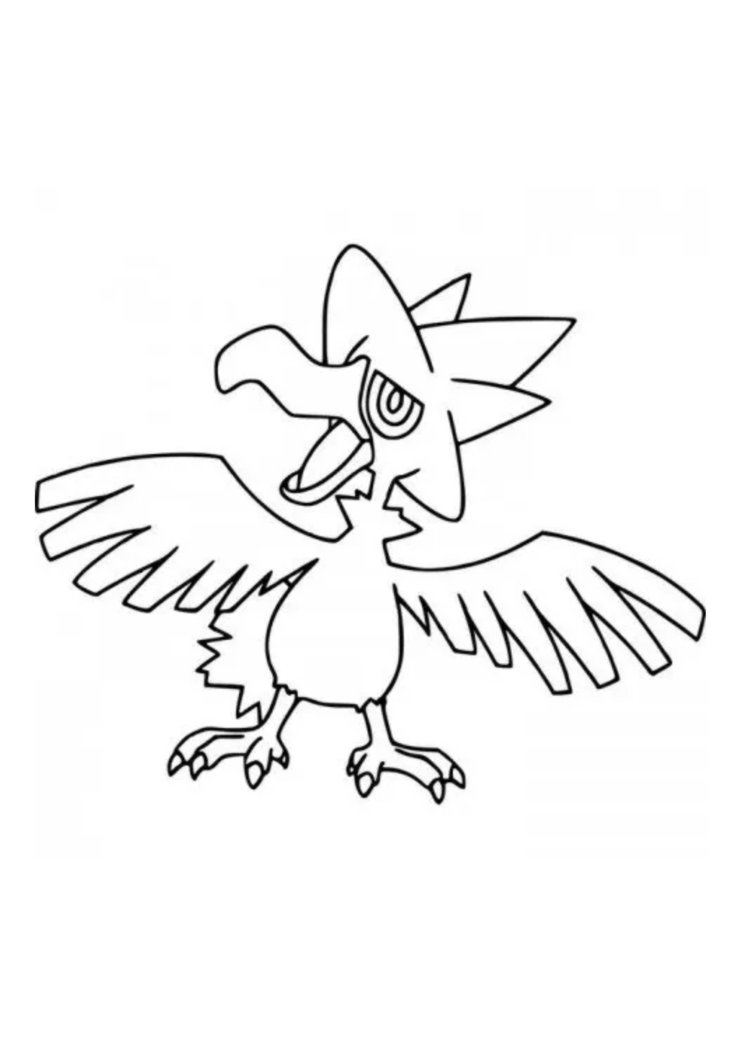 Murkrow coloring page (A4) to print