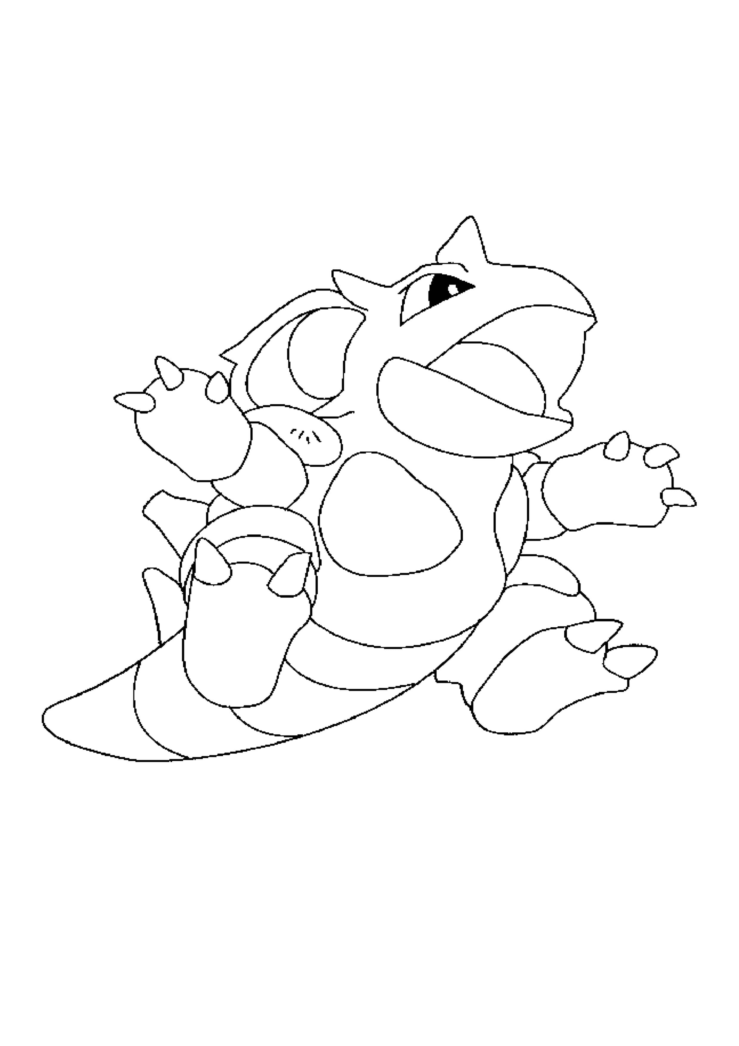 Nidoqueen coloring page (A4) to print