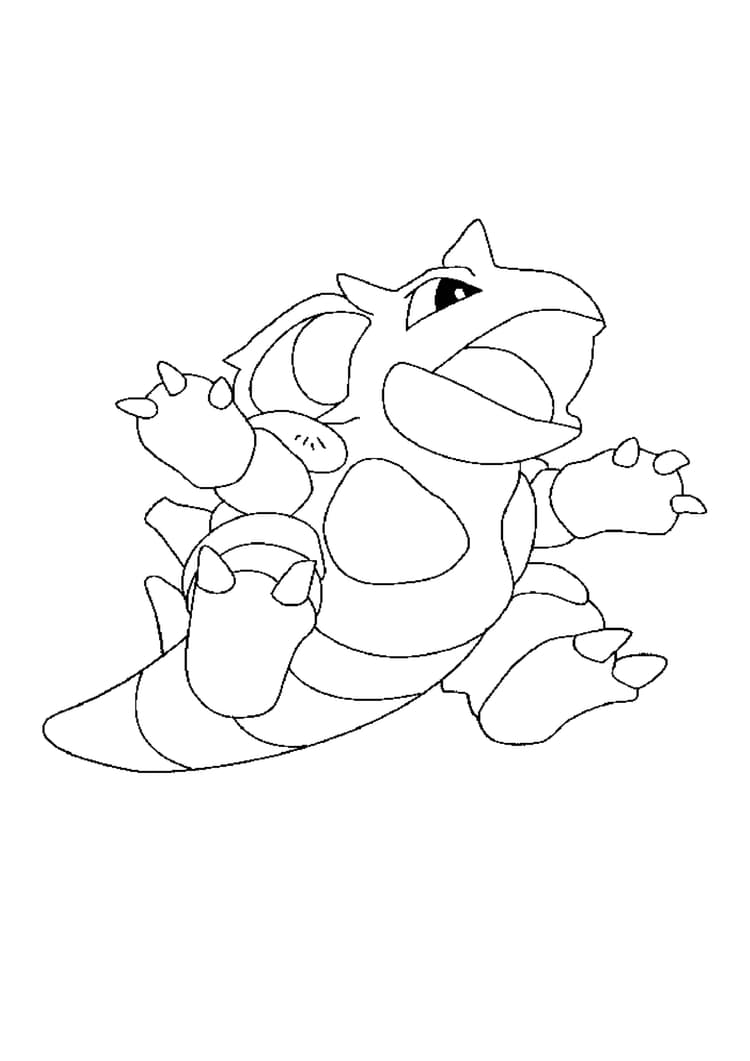 Nidoqueen coloring page (A4) to print