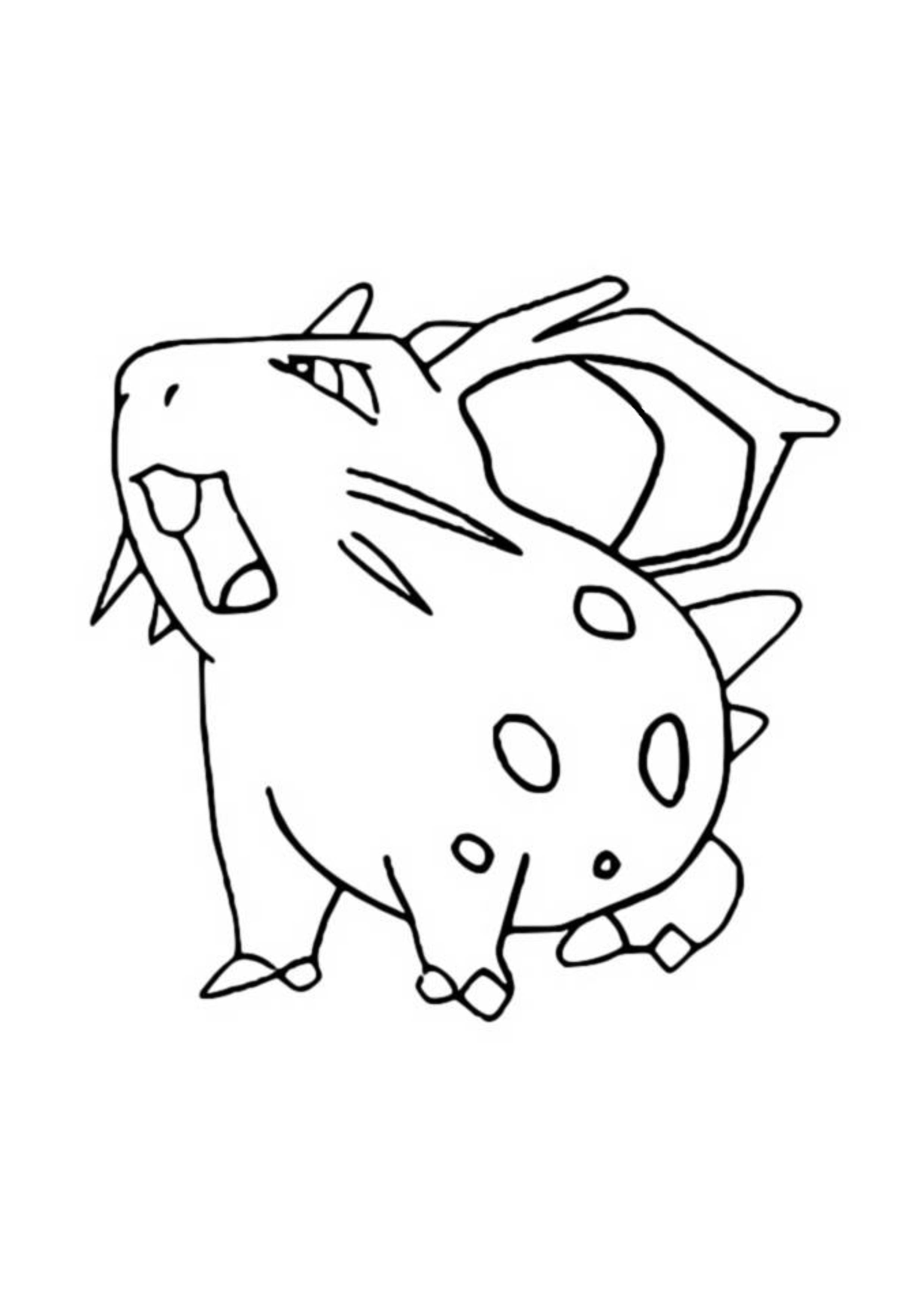 Nidoran ♀ coloring page (A4) to print