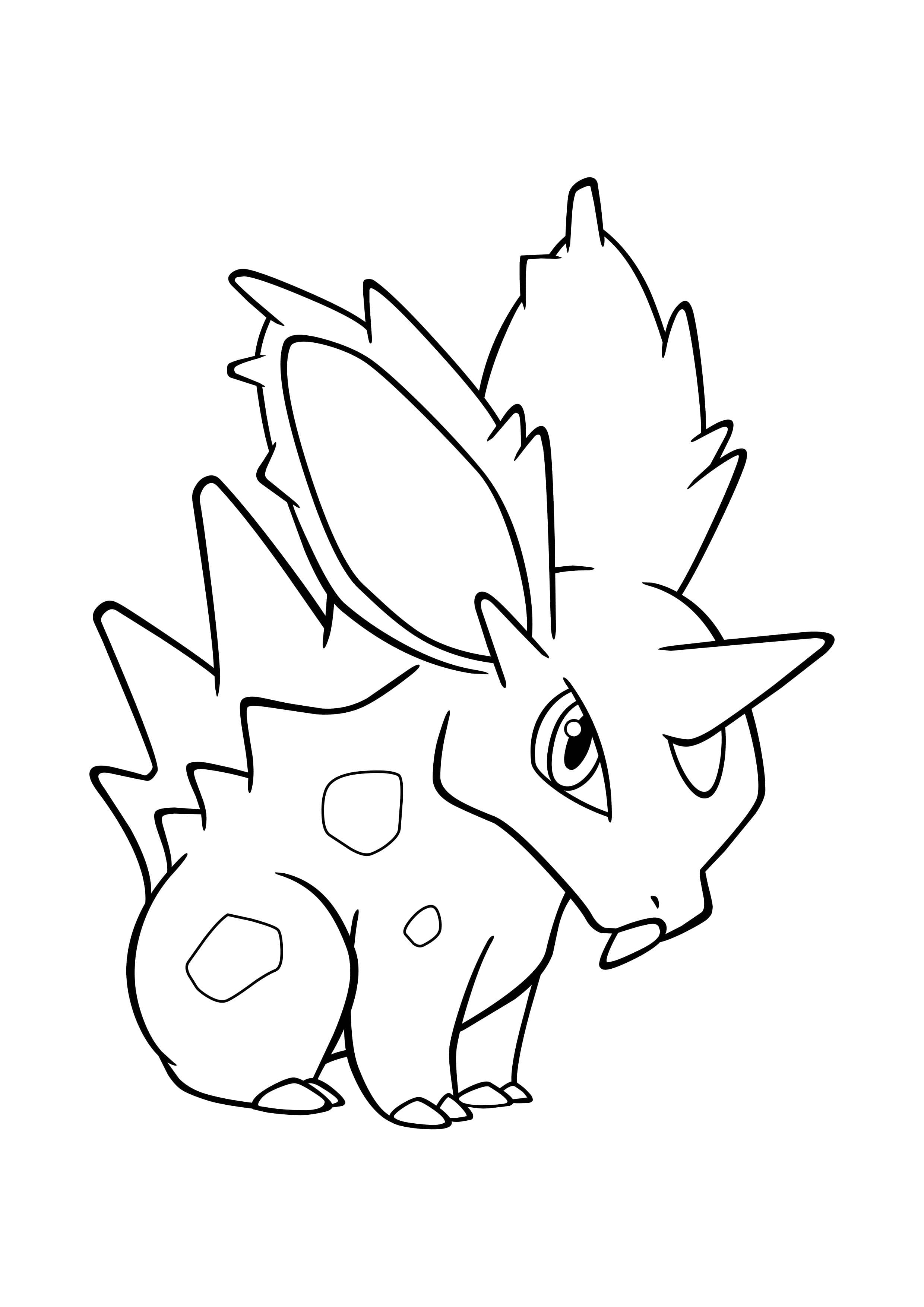 Nidoran ♂ coloring page (A4) to print