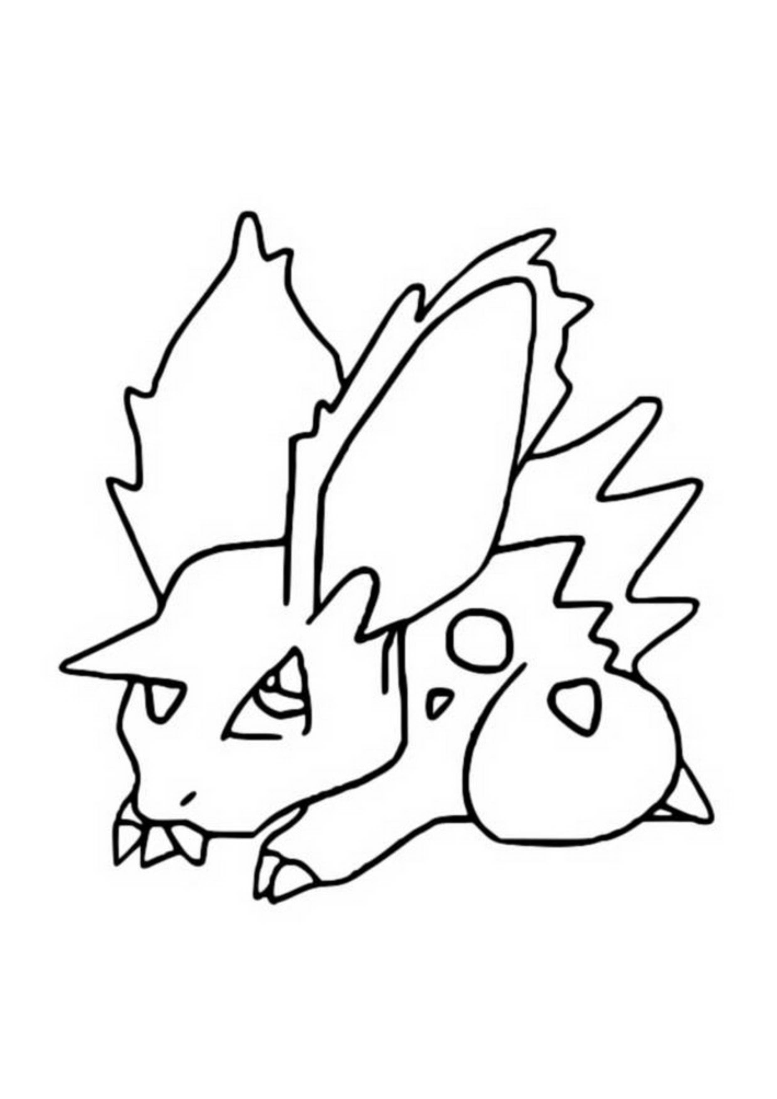 Nidoran ♂ coloring page (A4) to print