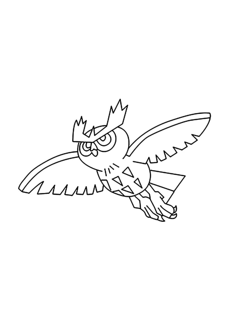 Noctowl coloring page (A4) to print