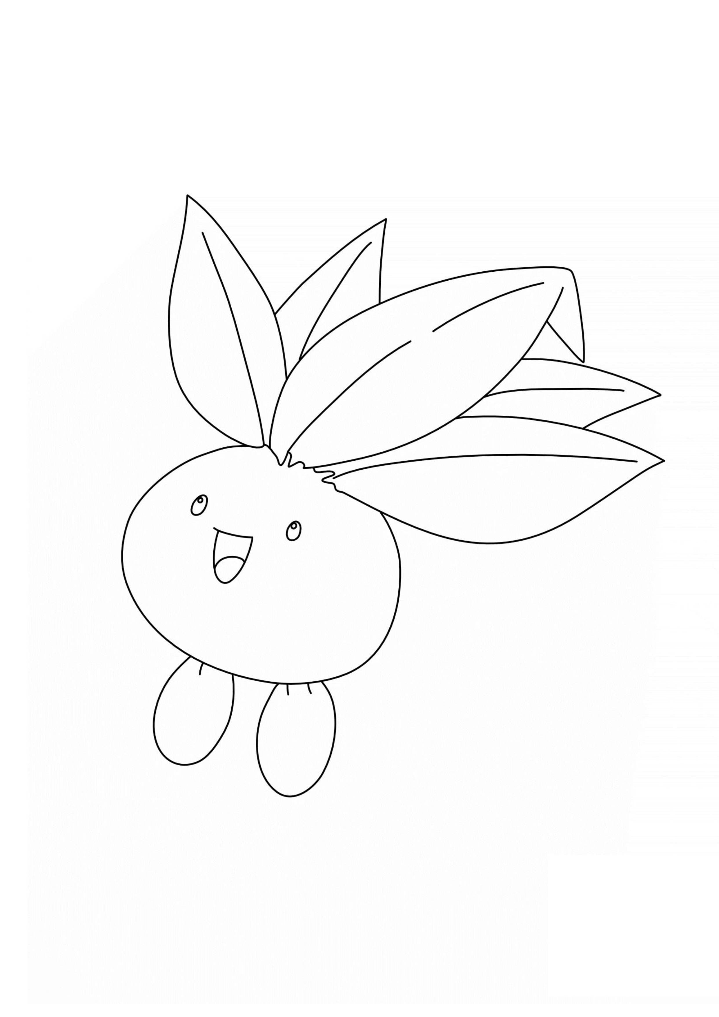 Oddish coloring page (A4) to print