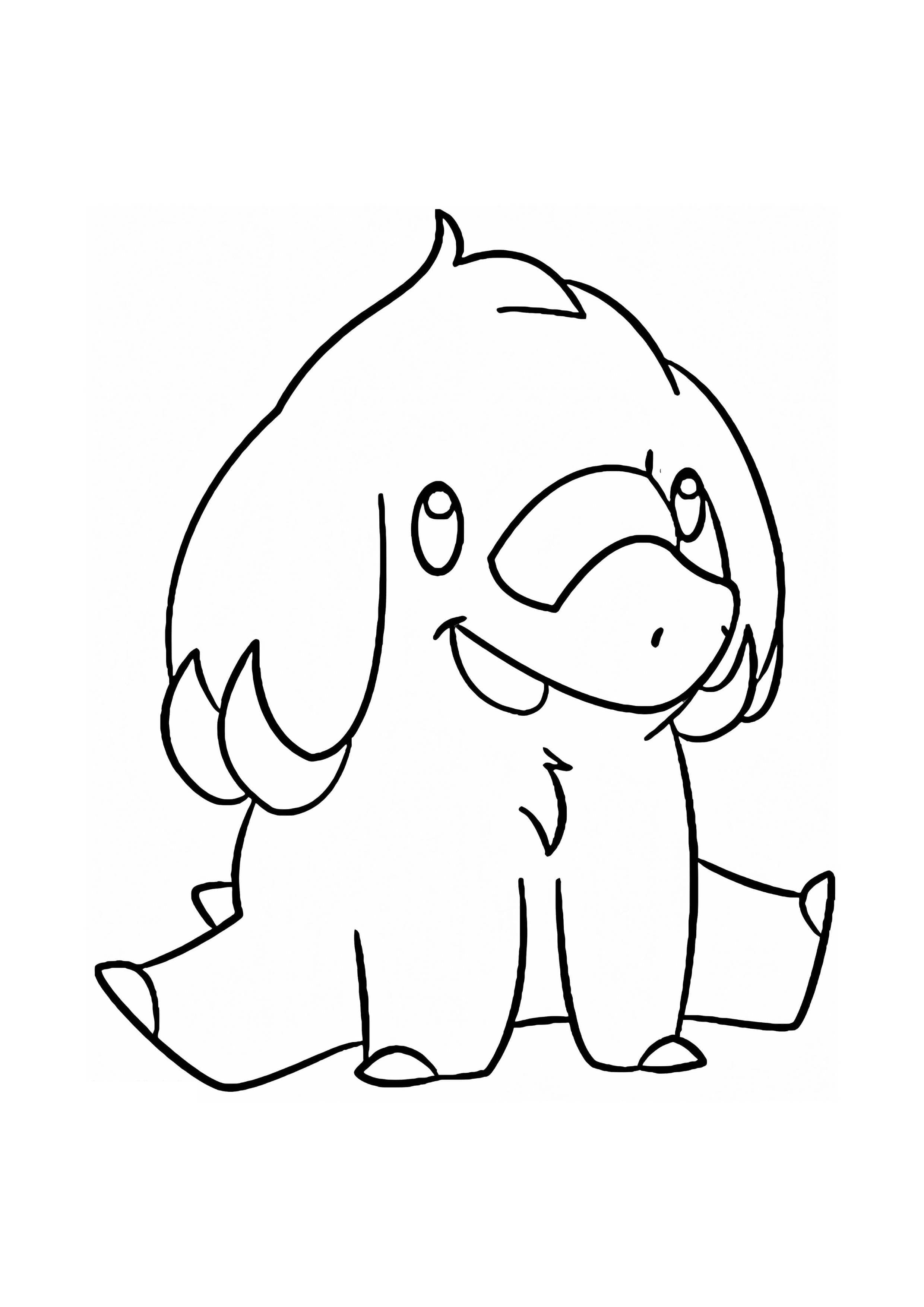 Phanpy coloring page (A4) to print