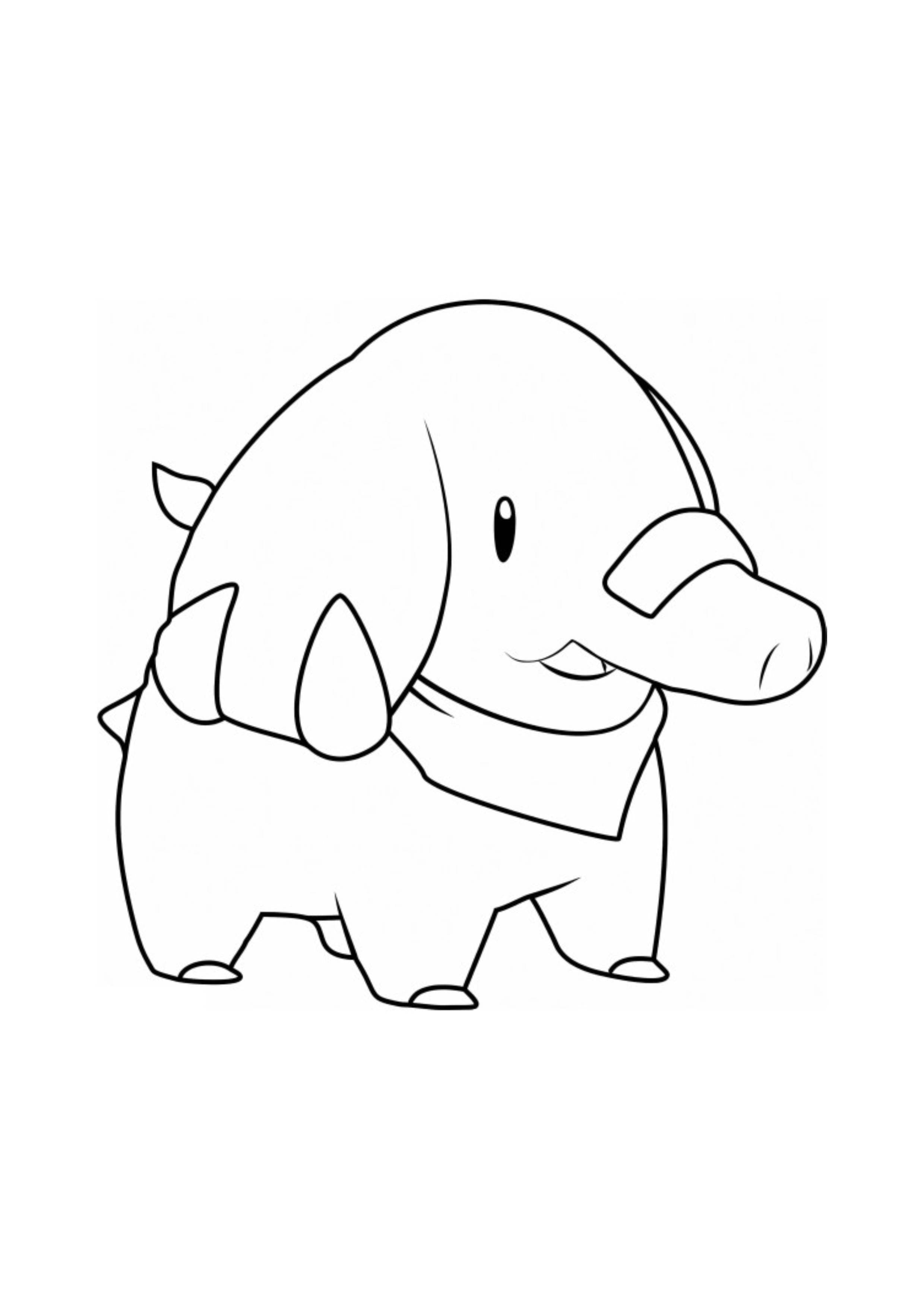 Phanpy coloring page (A4) to print