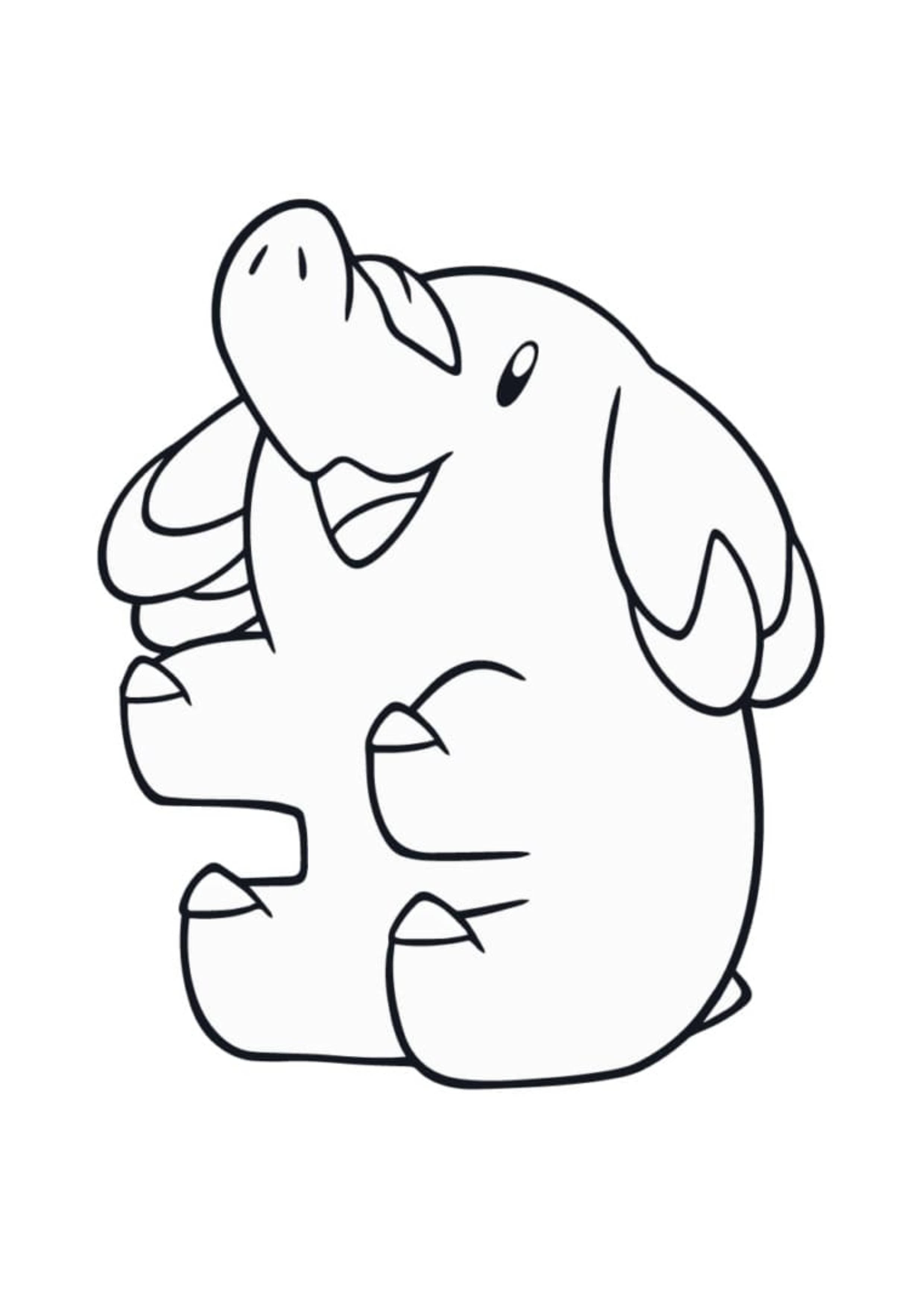 Phanpy coloring page (A4) to print