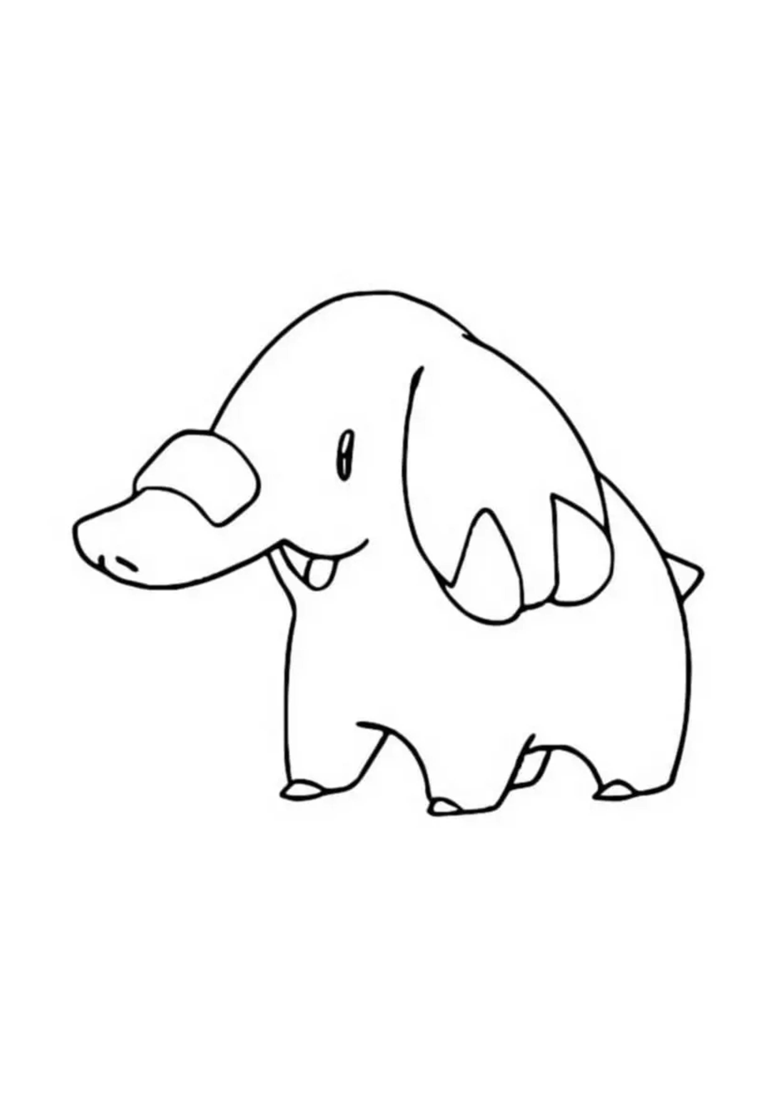 Phanpy coloring page (A4) to print