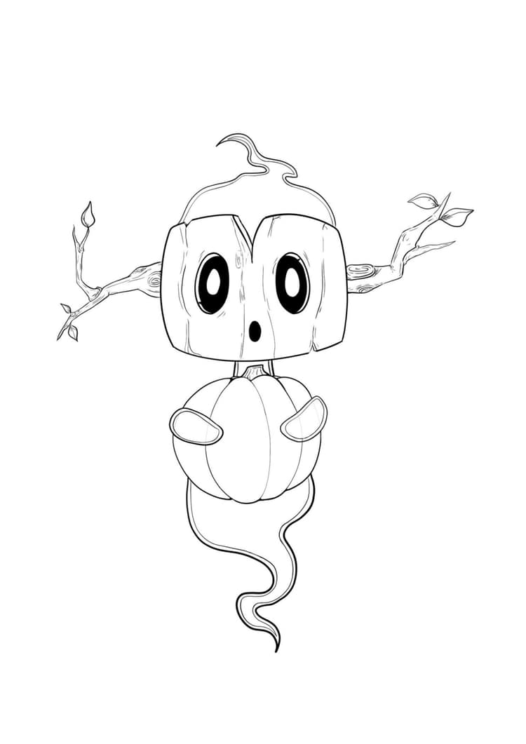 Phantump coloring page (A4) to print