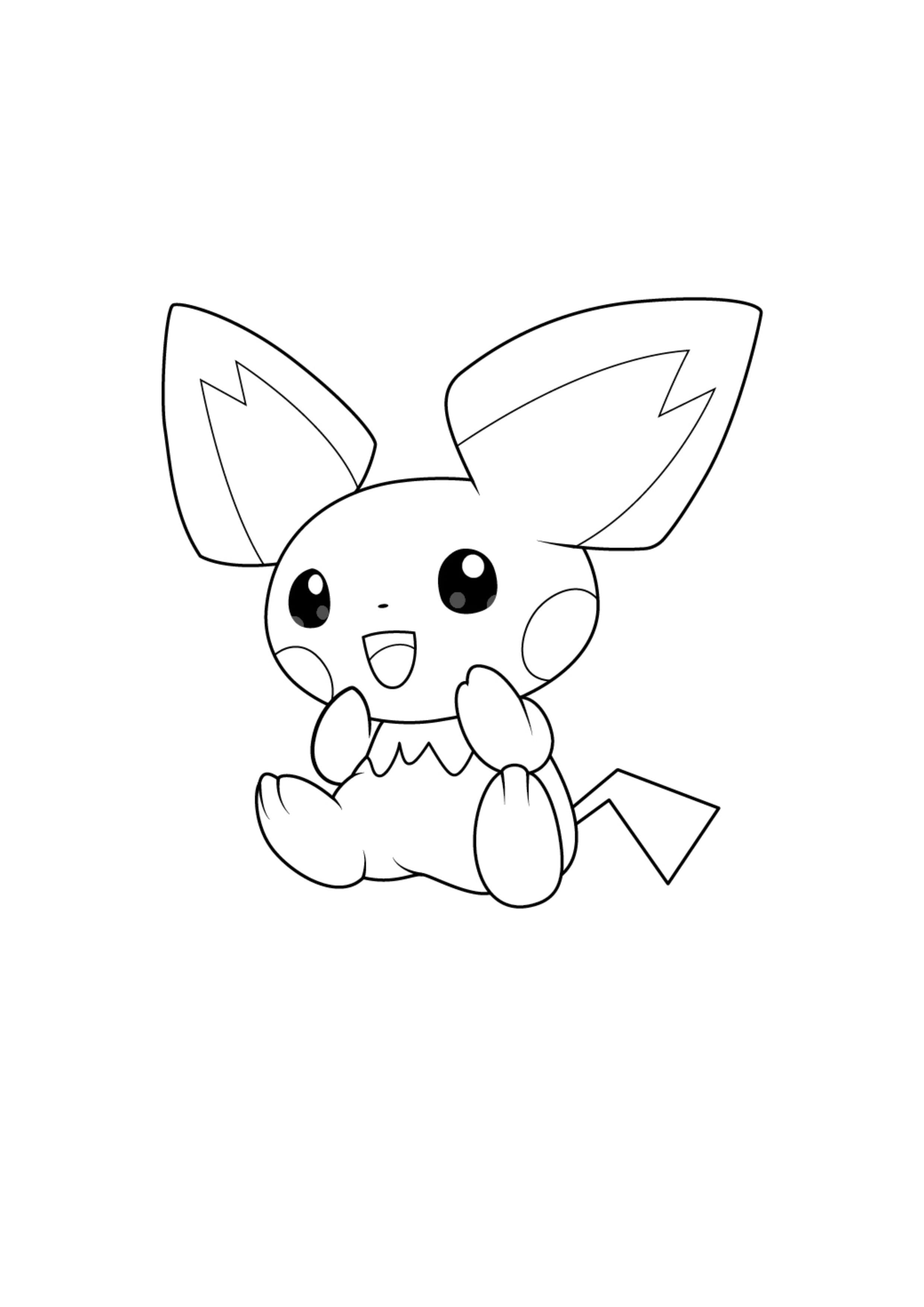 Pichu coloring page (A4) to print