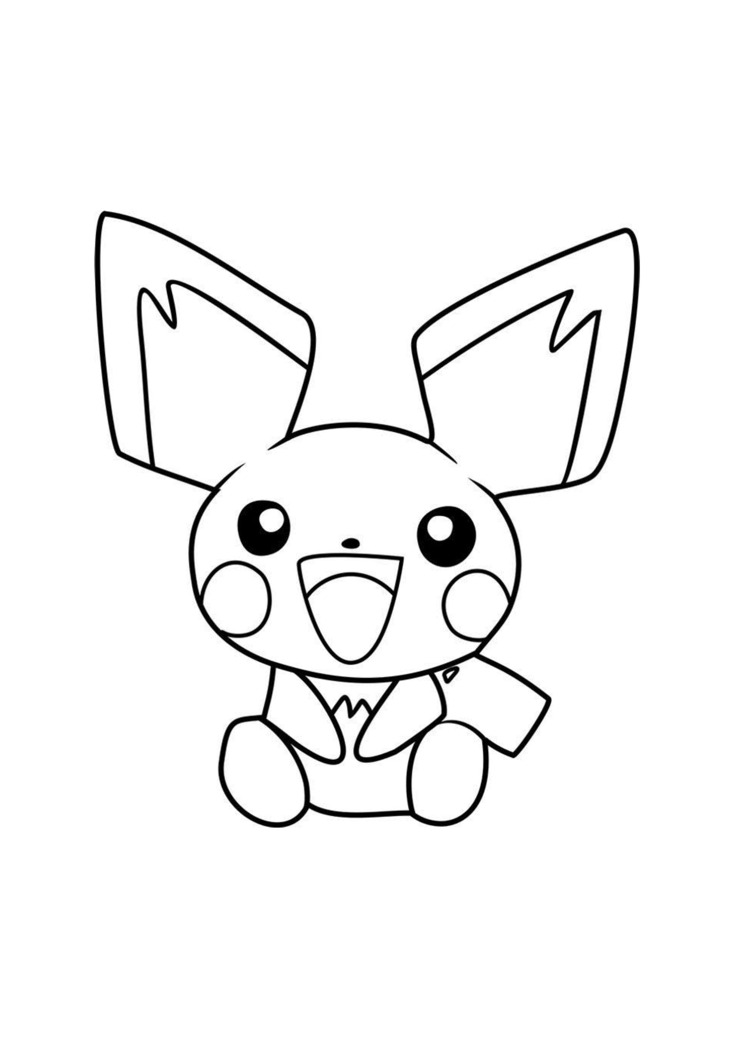 Pichu coloring page (A4) to print