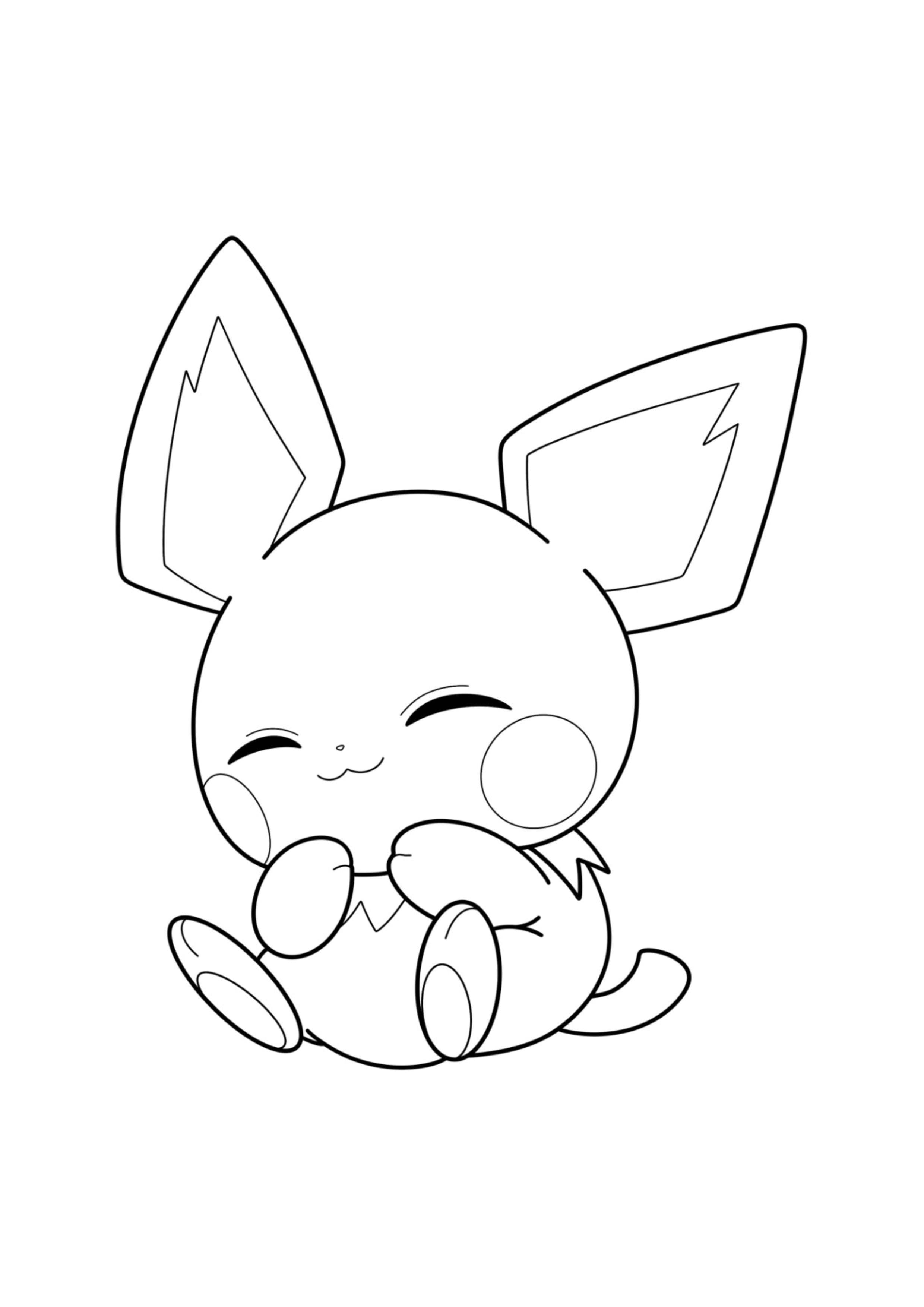Pichu coloring page (A4) to print