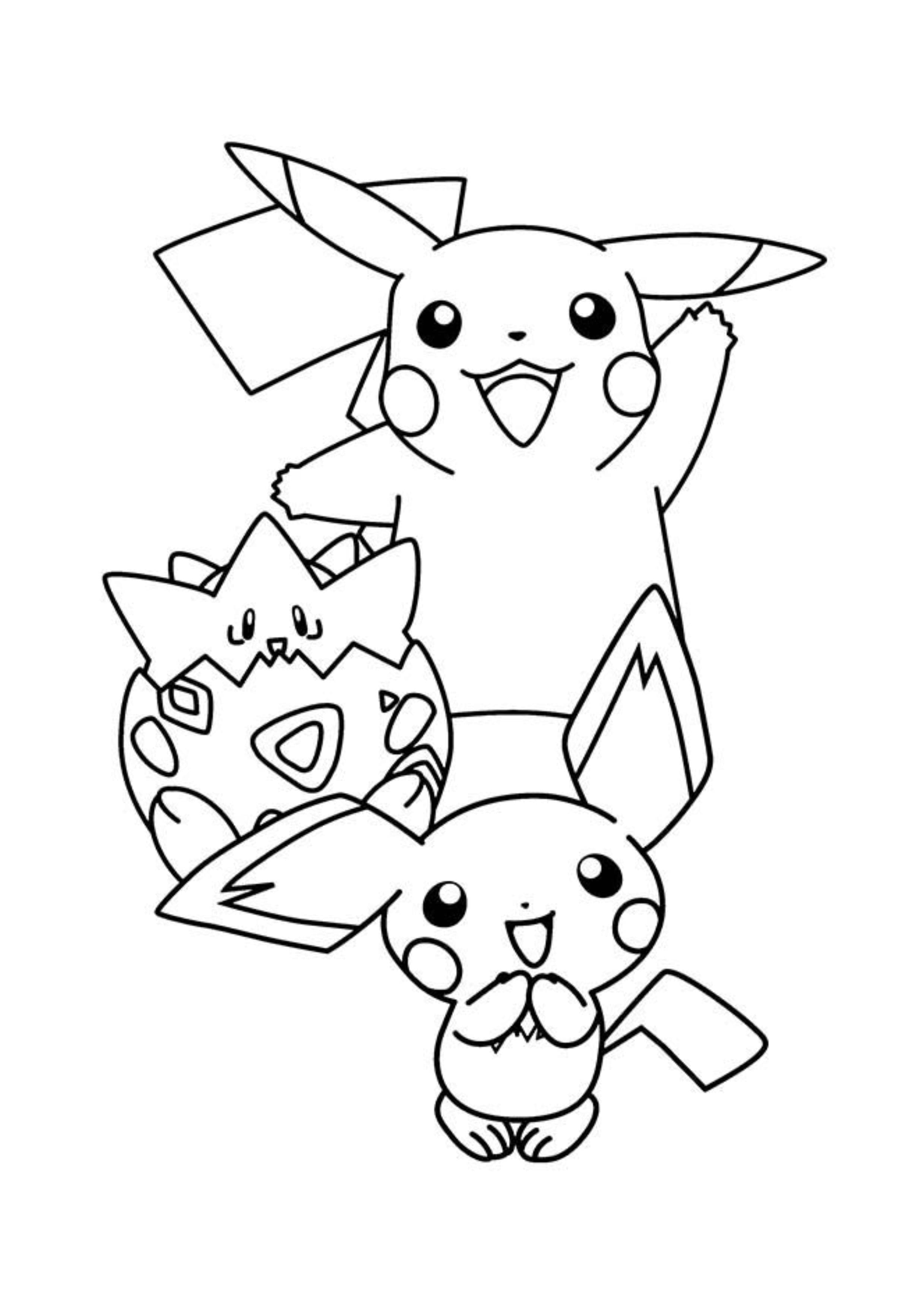 Pichu coloring page (A4) to print