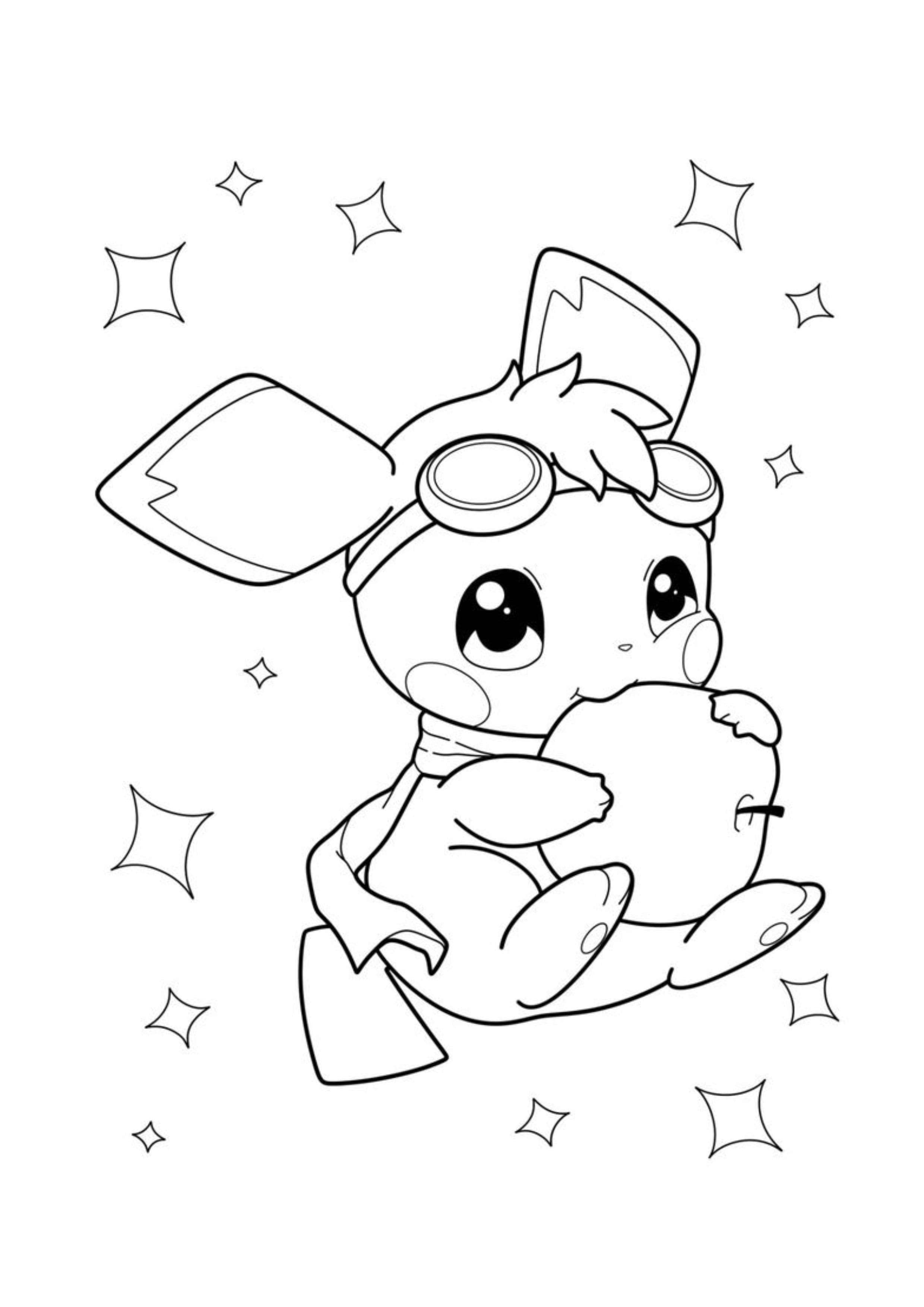 Pichu coloring page (A4) to print