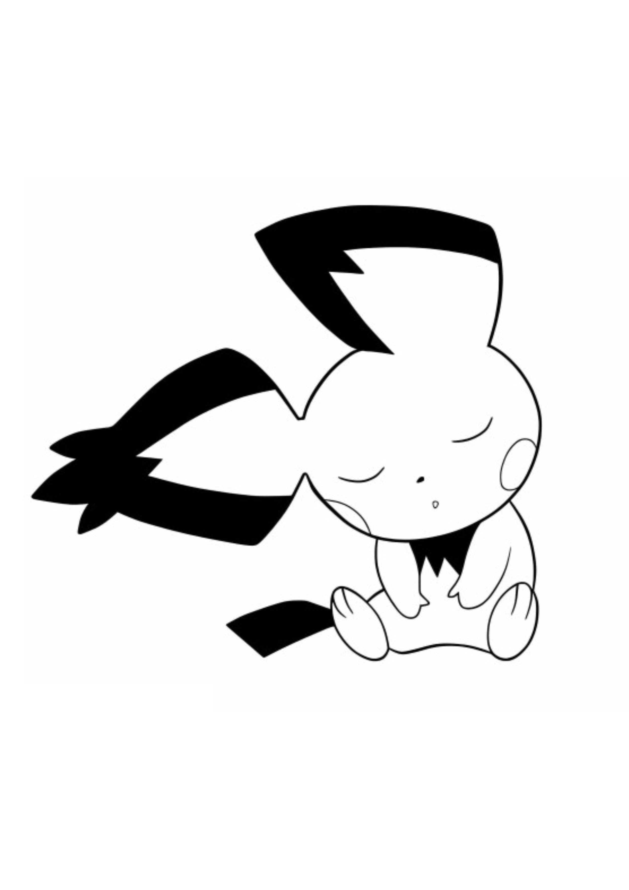 Pichu coloring page (A4) to print
