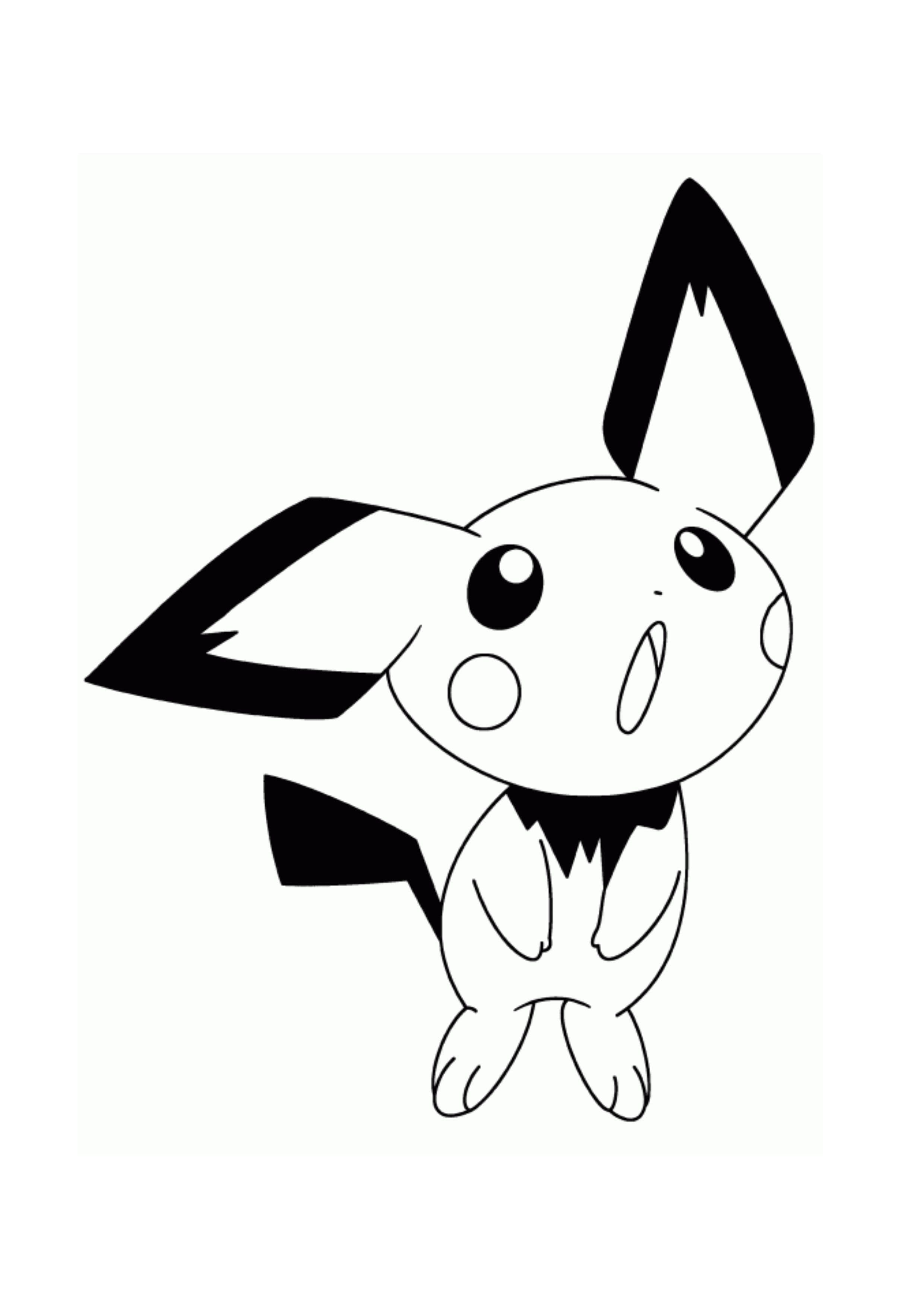 Pichu coloring page (A4) to print