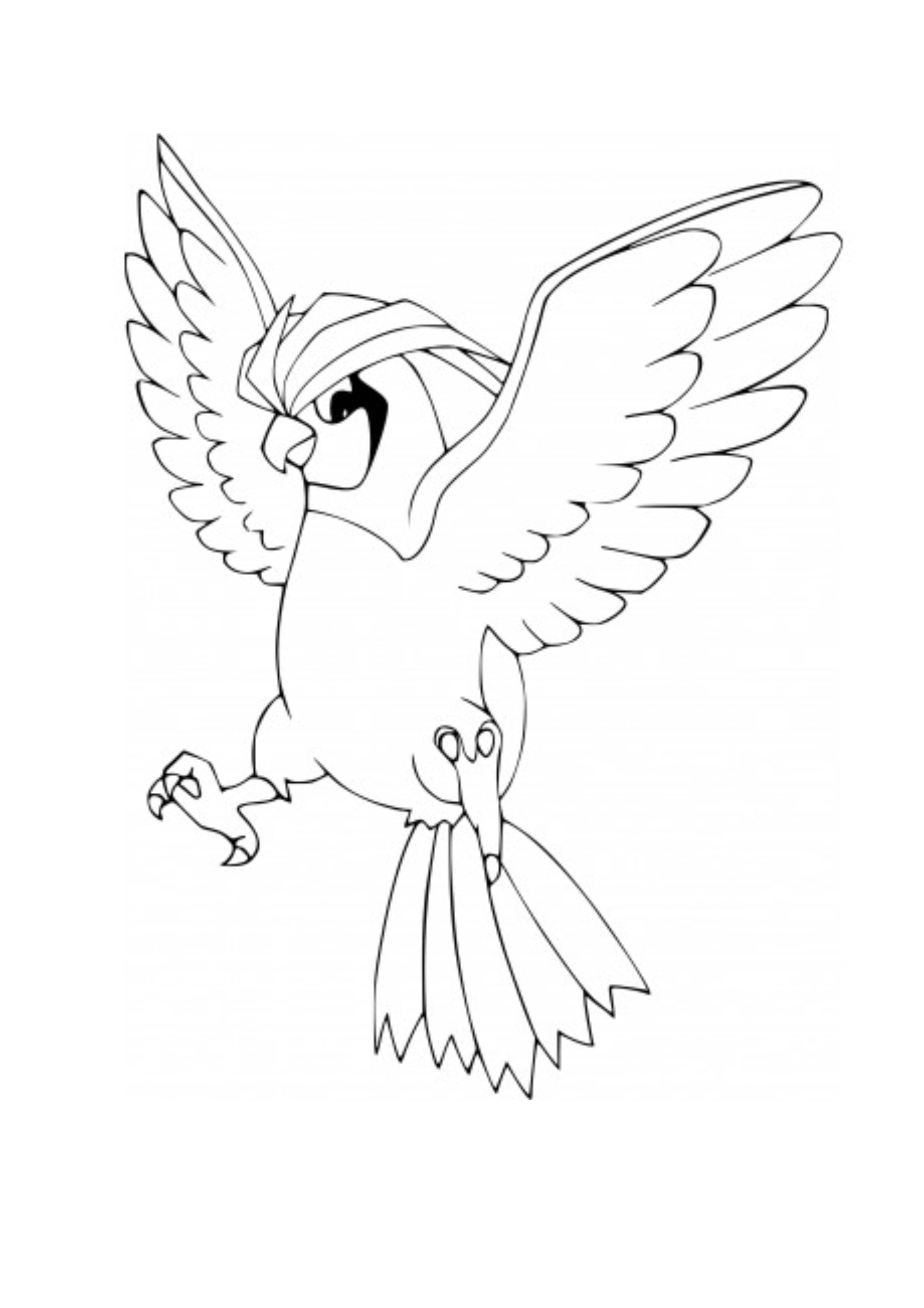 Pidgeotto coloring page (A4) to print