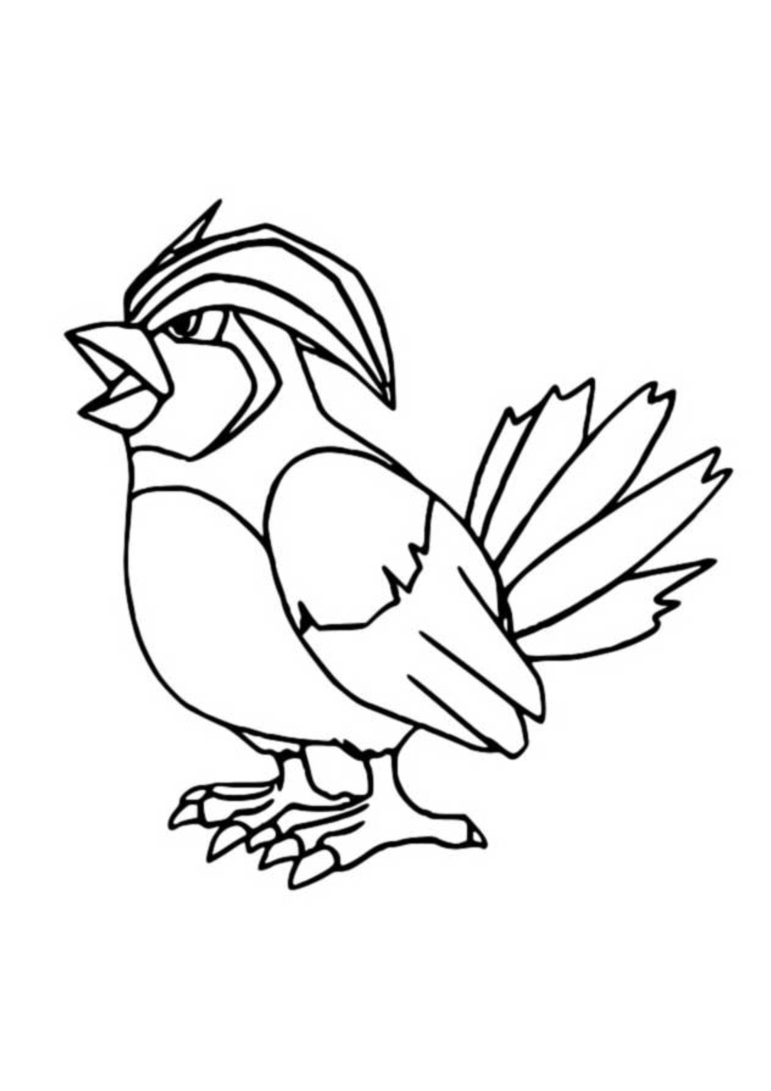 Pidgeotto coloring page (A4) to print