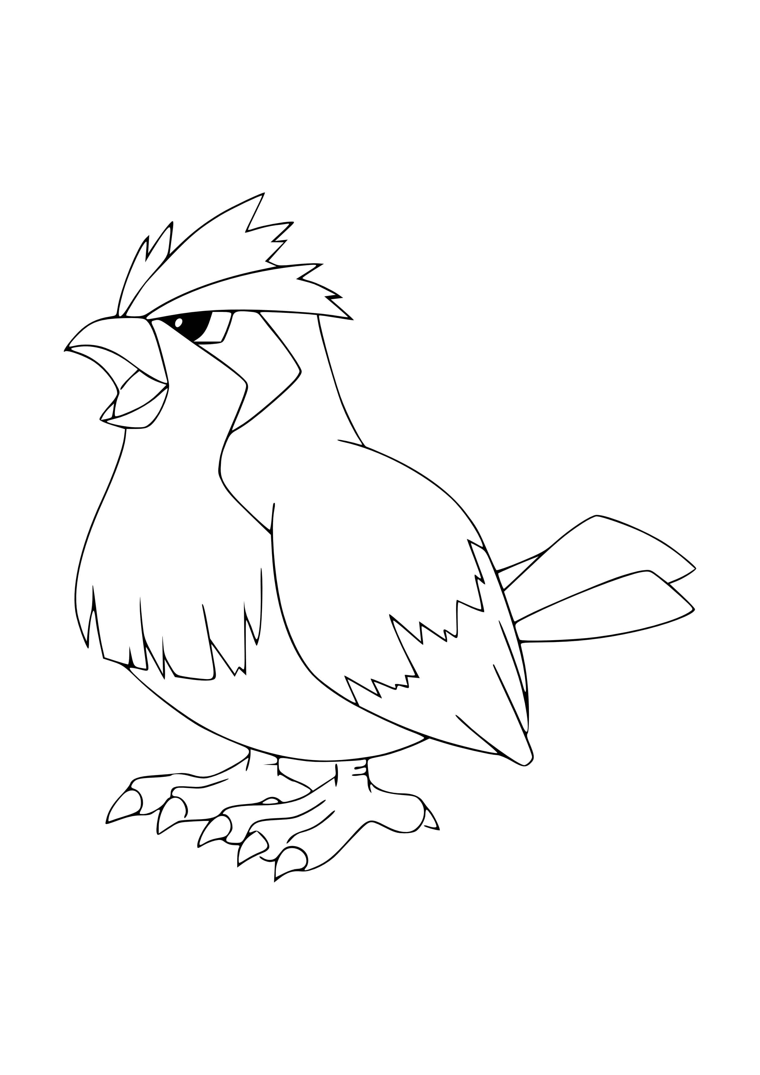 Pidgey coloring page (A4) to print